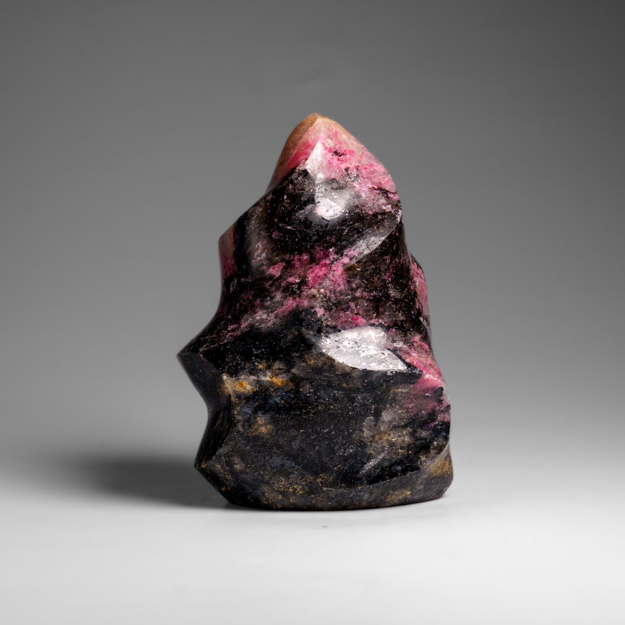 Polished Imperial Rhodonite Flame Freeform from Madagascar (1.7 lbs)