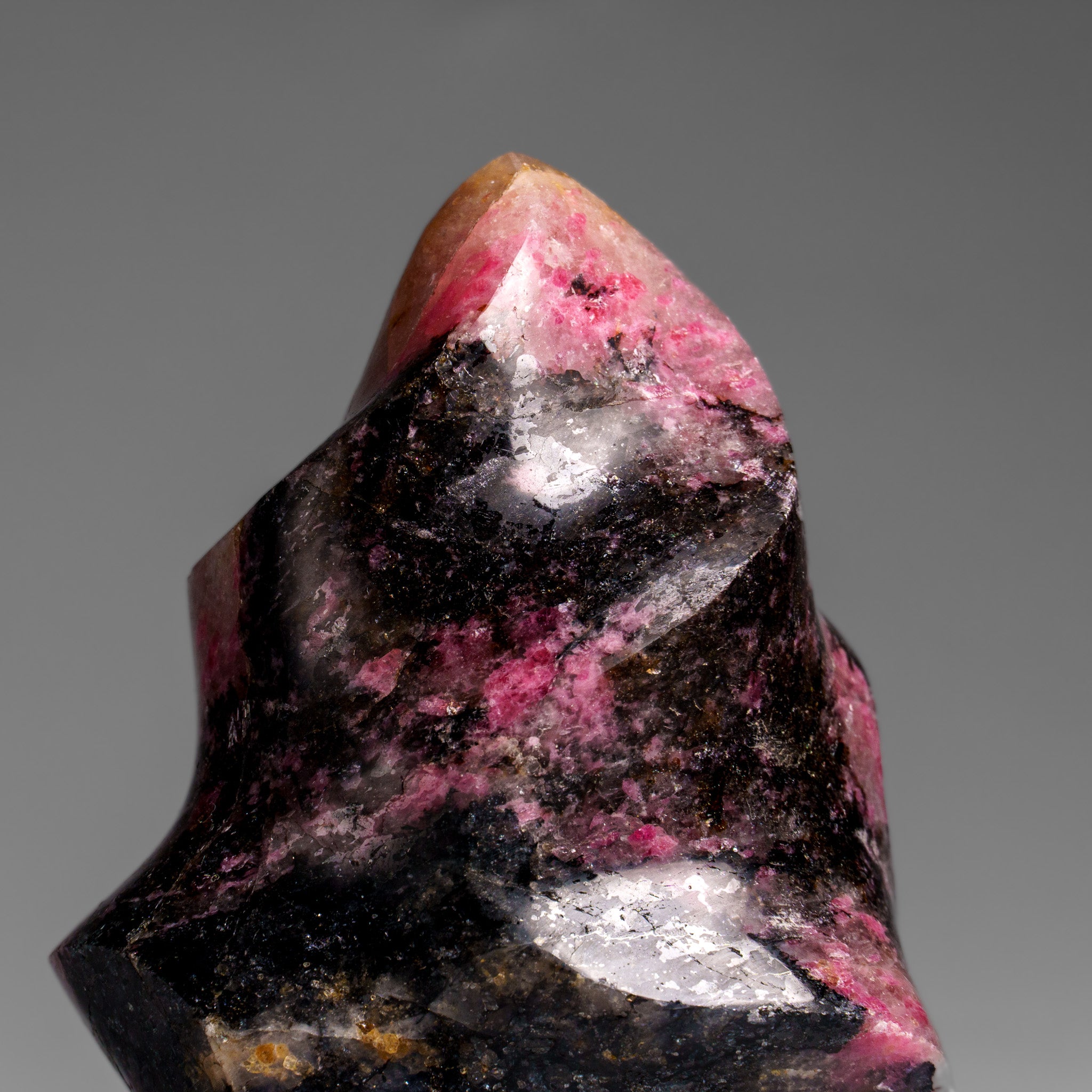 Polished Imperial Rhodonite Flame Freeform from Madagascar (1.7 lbs)