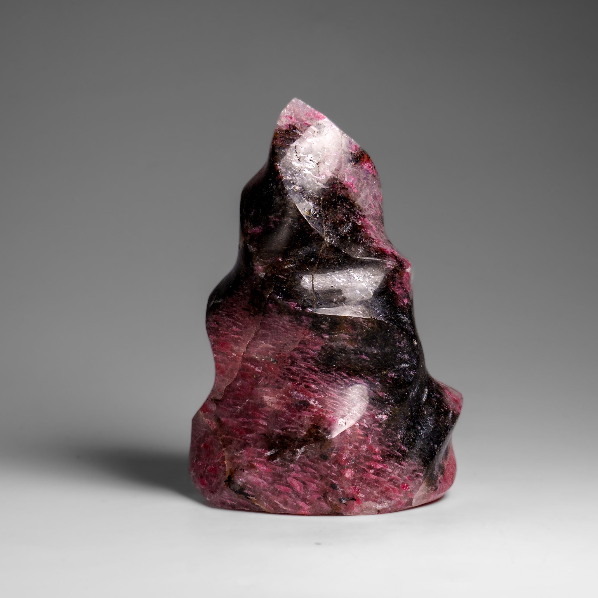 Polished Imperial Rhodonite Flame Freeform from Madagascar (1.4 lbs)