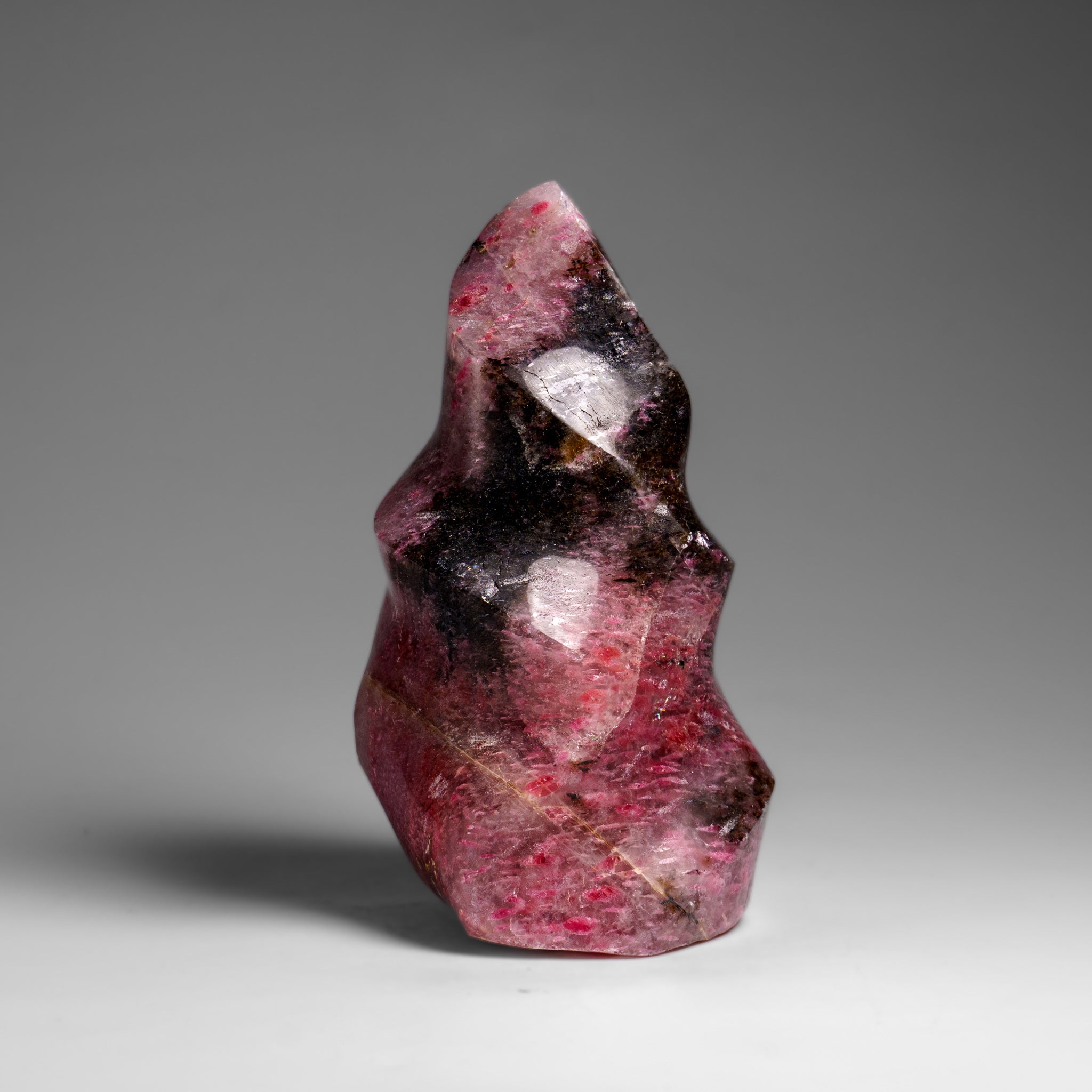 Polished Imperial Rhodonite Flame Freeform from Madagascar (1.4 lbs)