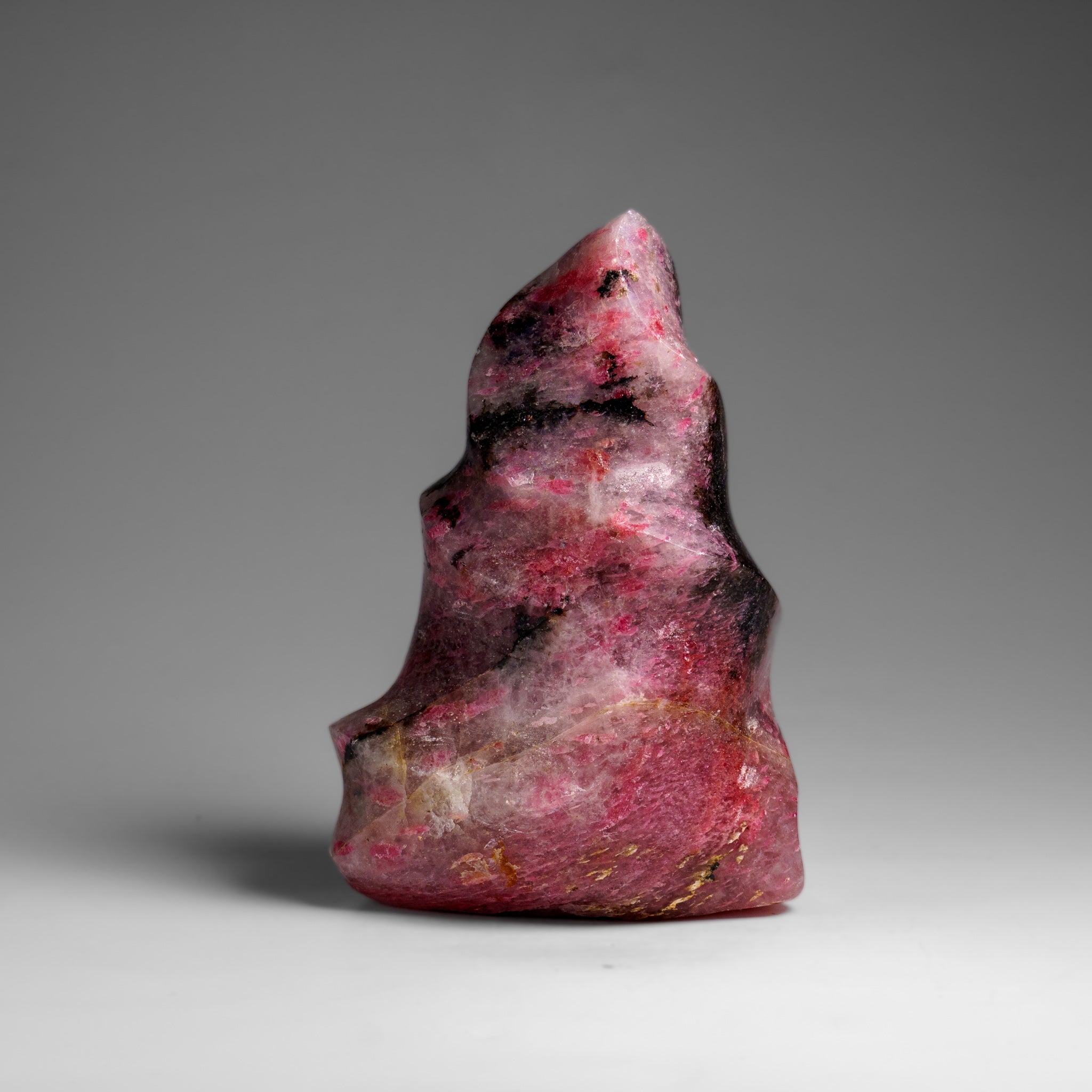 Polished Imperial Rhodonite Flame Freeform from Madagascar (1.4 lbs)