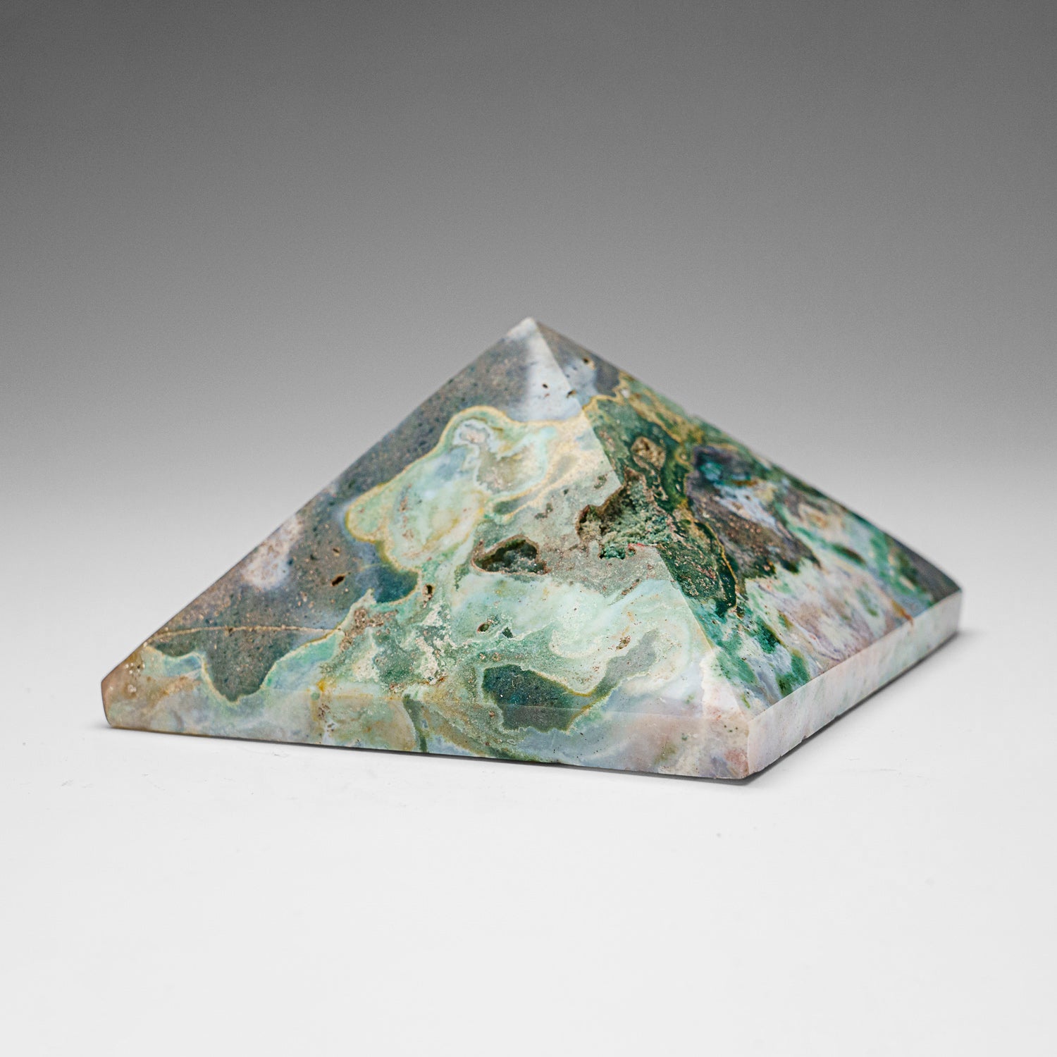 Polished Ocean Jasper Pyramid from Madagascar (1.4 lbs)