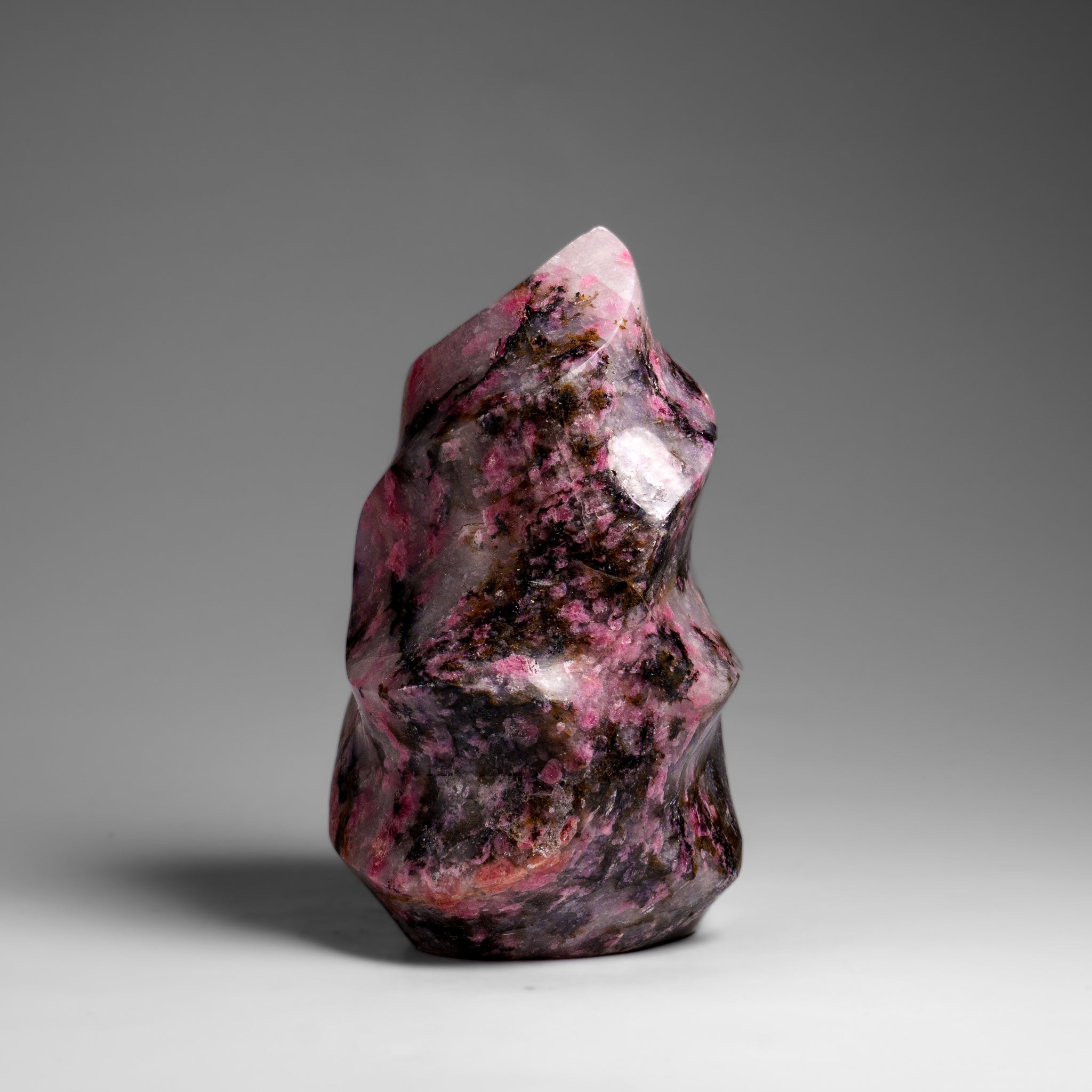 Polished Imperial Rhodonite Flame Freeform from Madagascar (1.7 lbs)