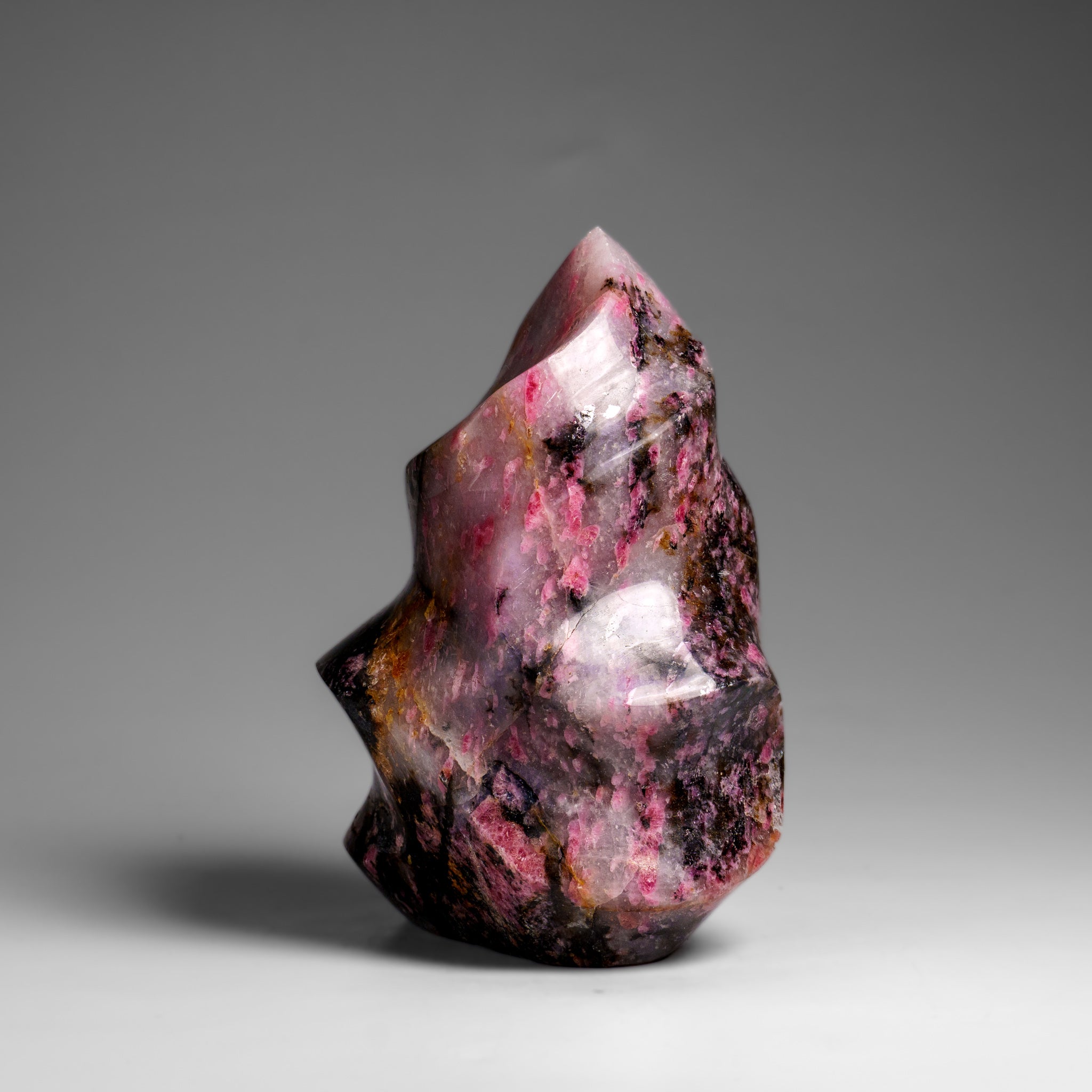 Polished Imperial Rhodonite Flame Freeform from Madagascar (1.7 lbs)