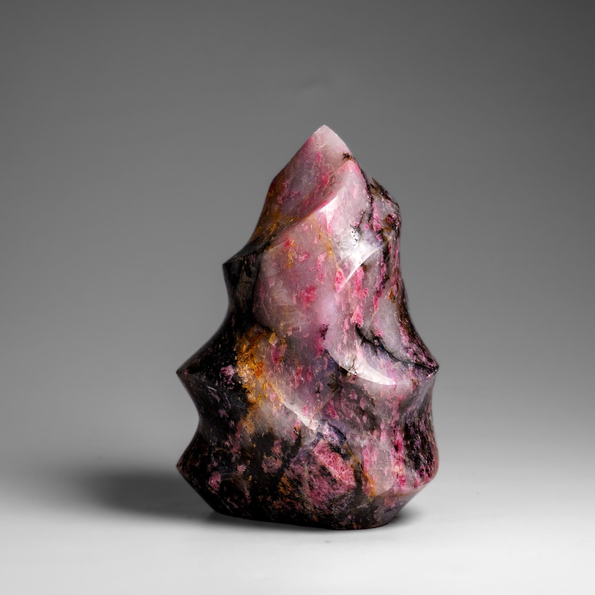Polished Imperial Rhodonite Flame Freeform from Madagascar (1.7 lbs)