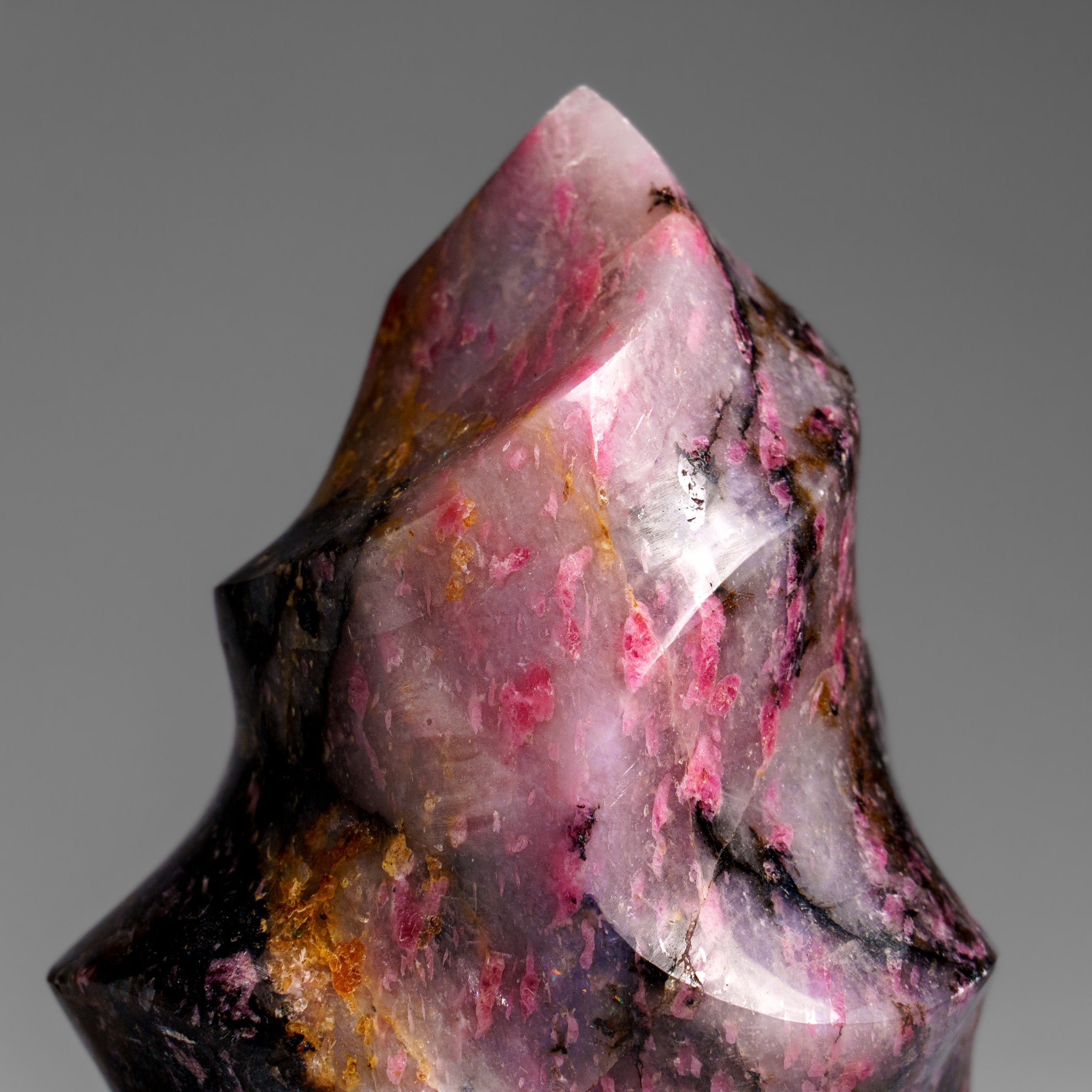Polished Imperial Rhodonite Flame Freeform from Madagascar (1.7 lbs)