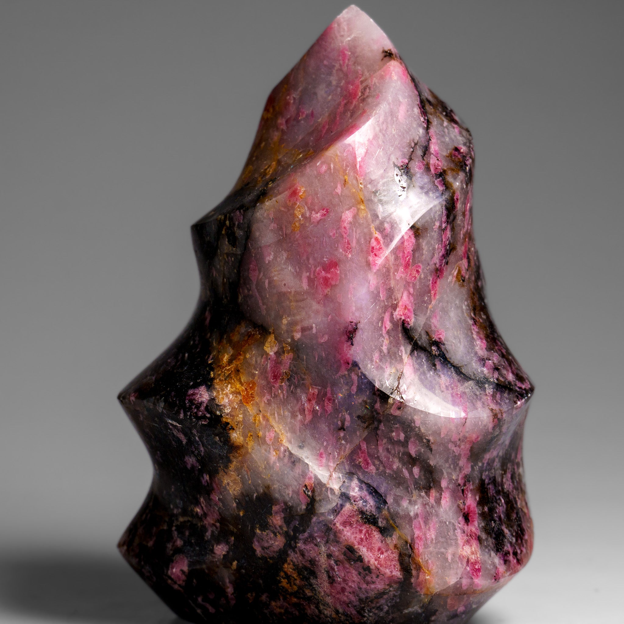 Polished Imperial Rhodonite Flame Freeform from Madagascar (1.7 lbs)