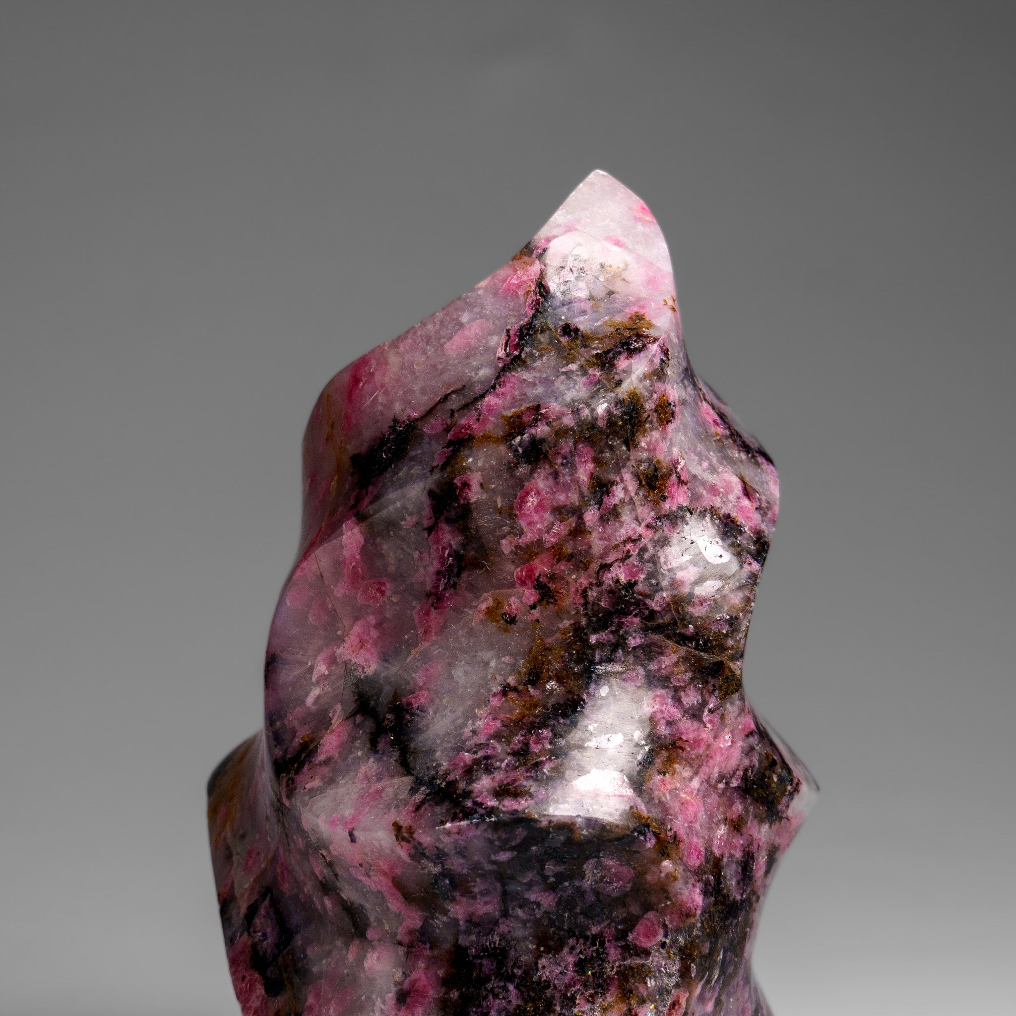 Polished Imperial Rhodonite Flame Freeform from Madagascar (1.7 lbs)