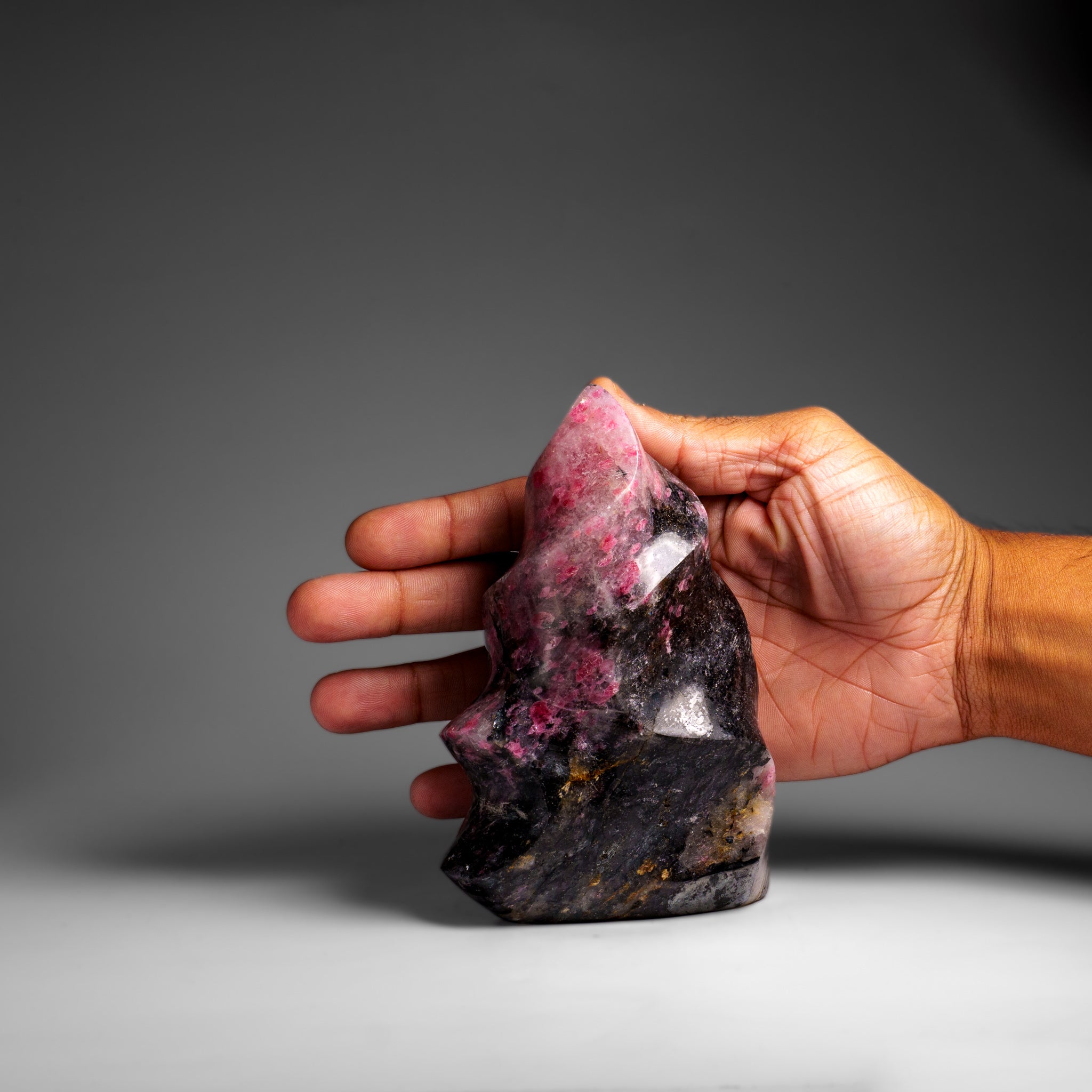 Polished Imperial Rhodonite Flame Freeform from Madagascar (2 lbs)