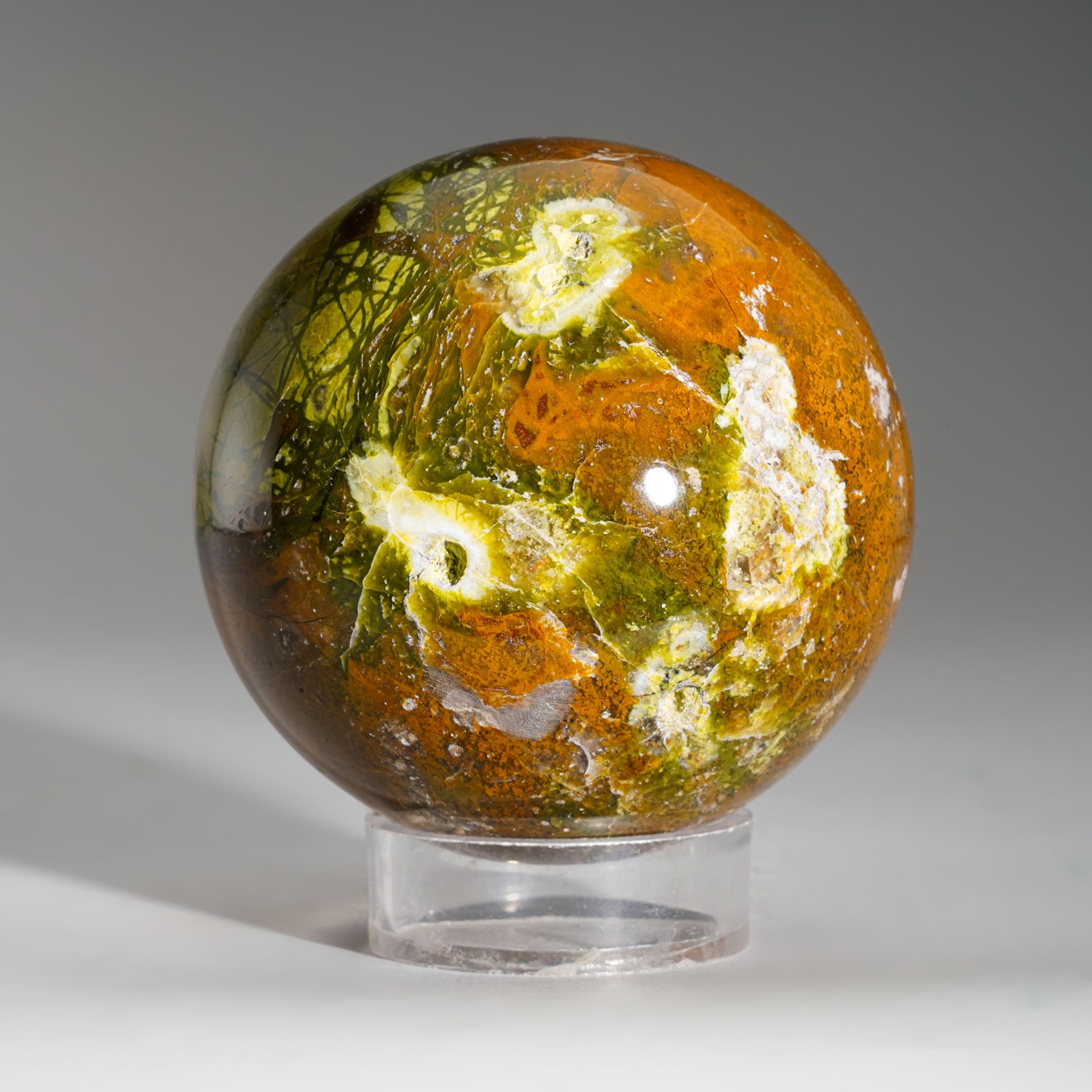 Polished Green Opal Sphere from Madagascar (1.5 lbs)
