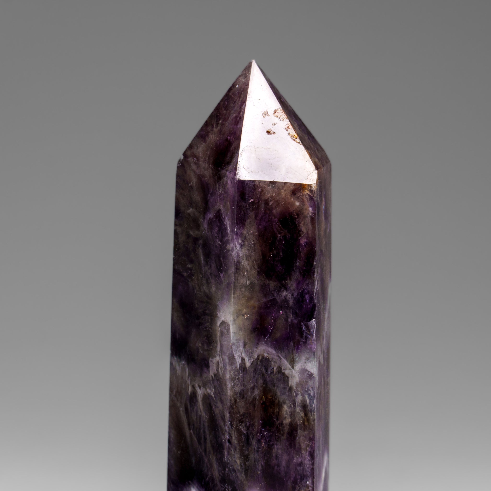 Polished Chevron Amethyst Point from Brazil (91.8 grams)