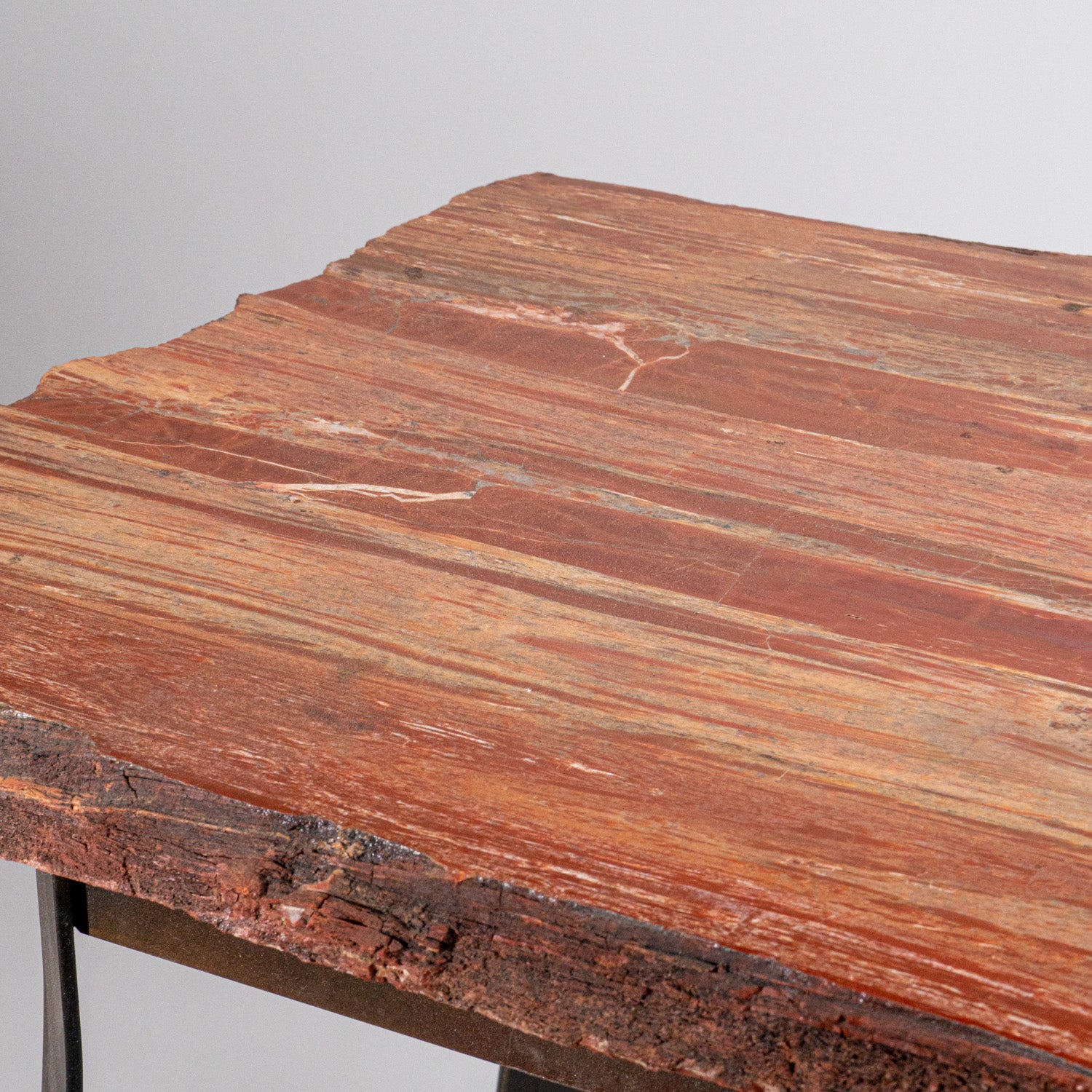 Genuine Polished Petrified Wood Table (55.5 lbs)