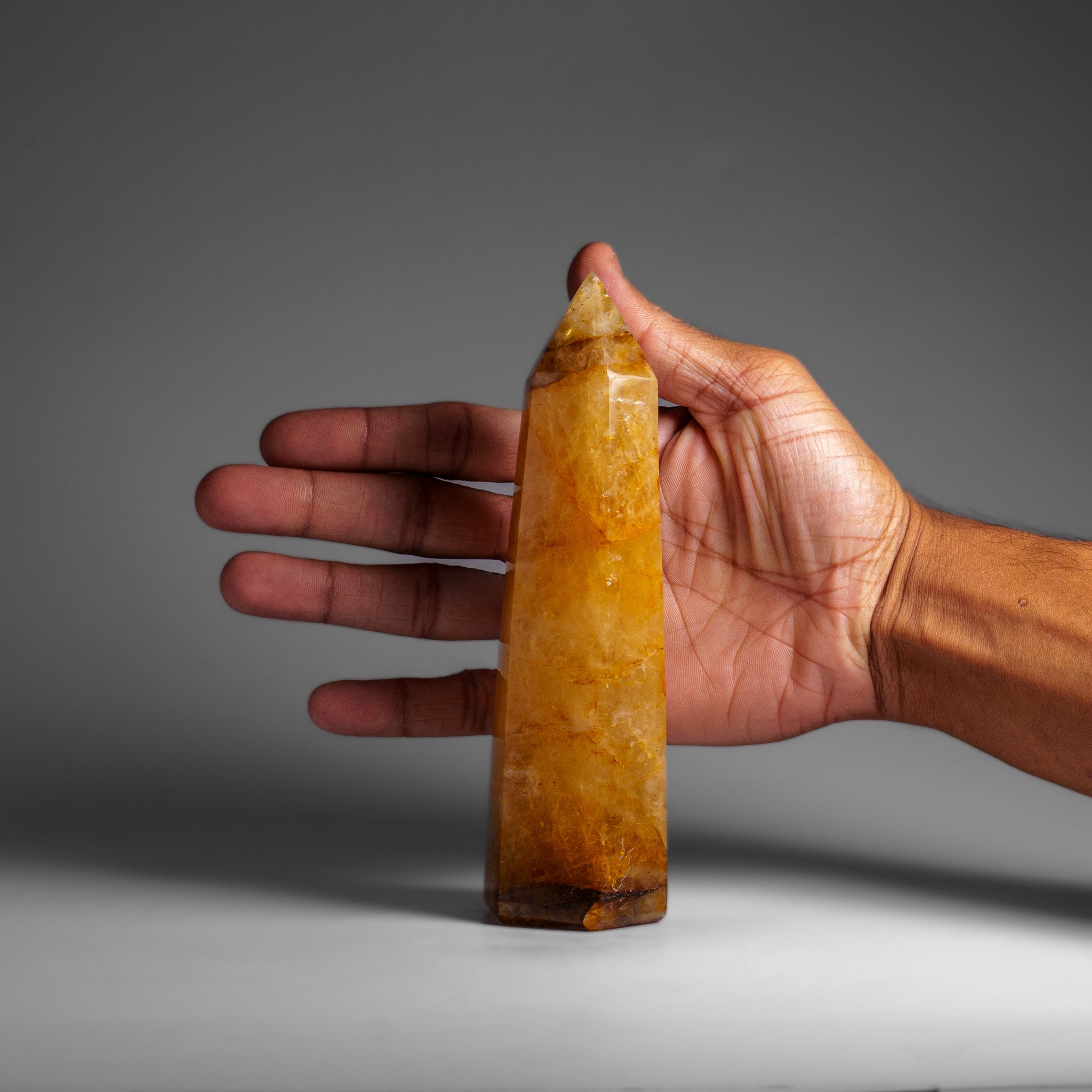 Genuine Polished Lemon Quartz Point (1.2 lbs)