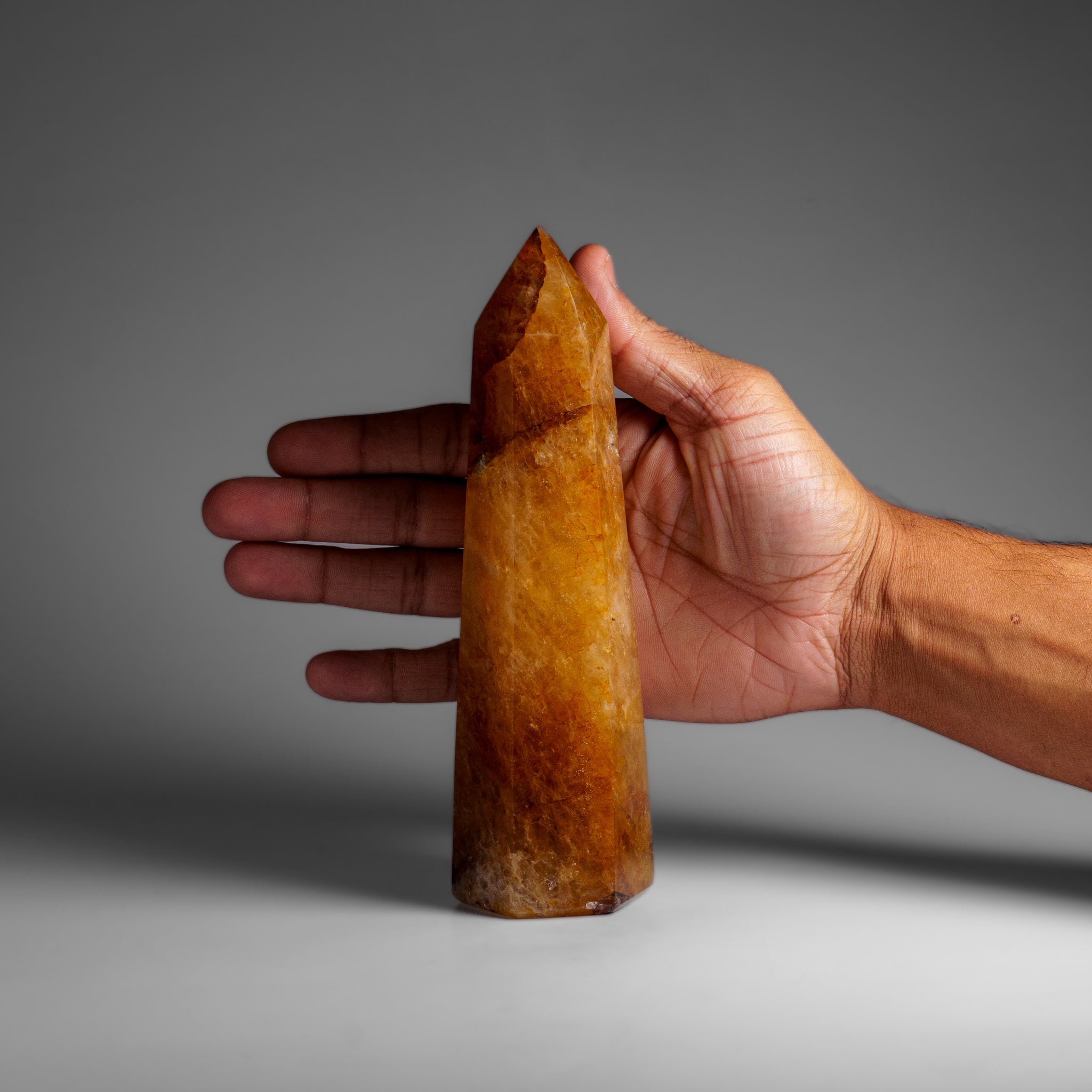 Genuine Polished Lemon Quartz Point (1.5 lbs)