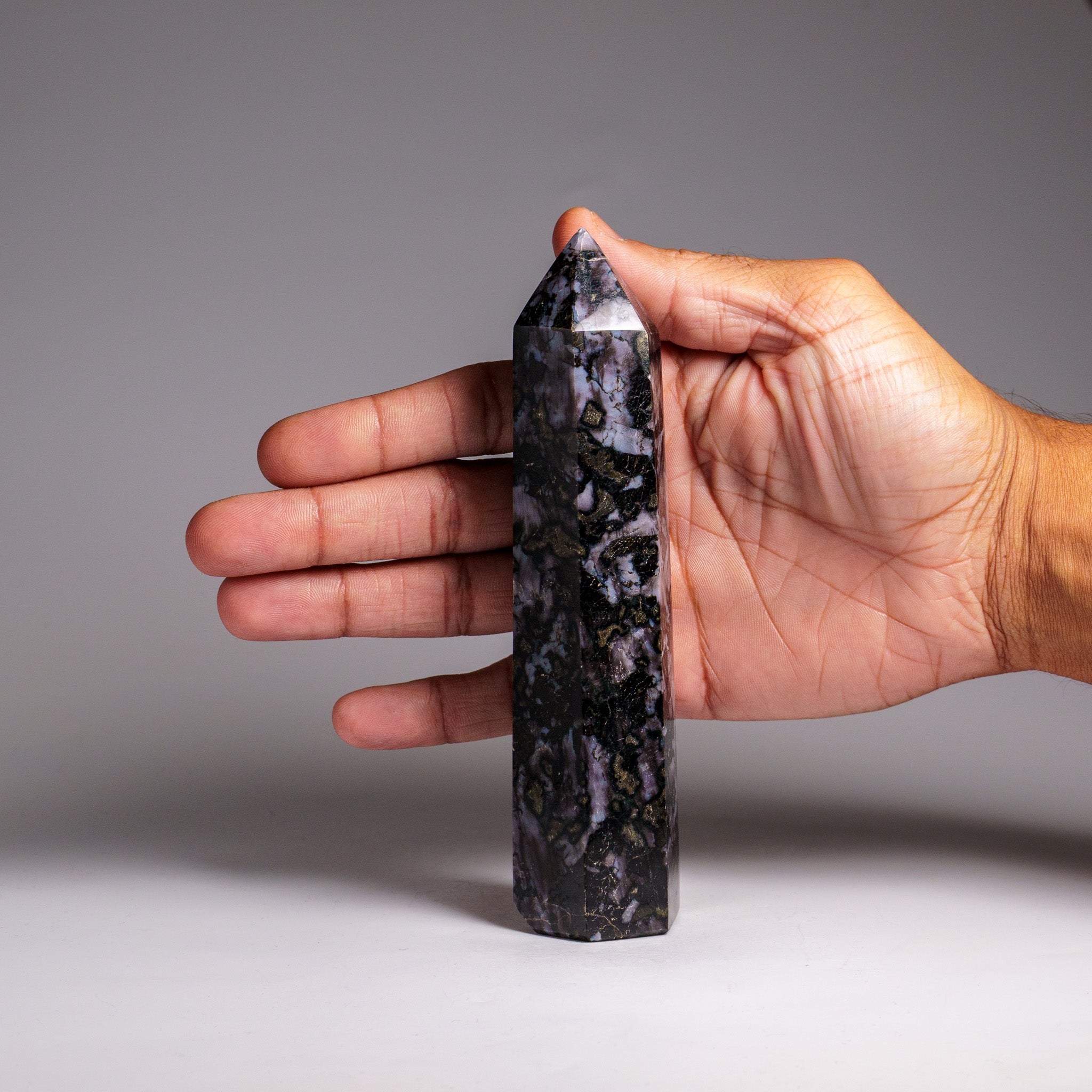 Genuine Polished Indigo Gabbro Point from Madagascar (.8 lbs)