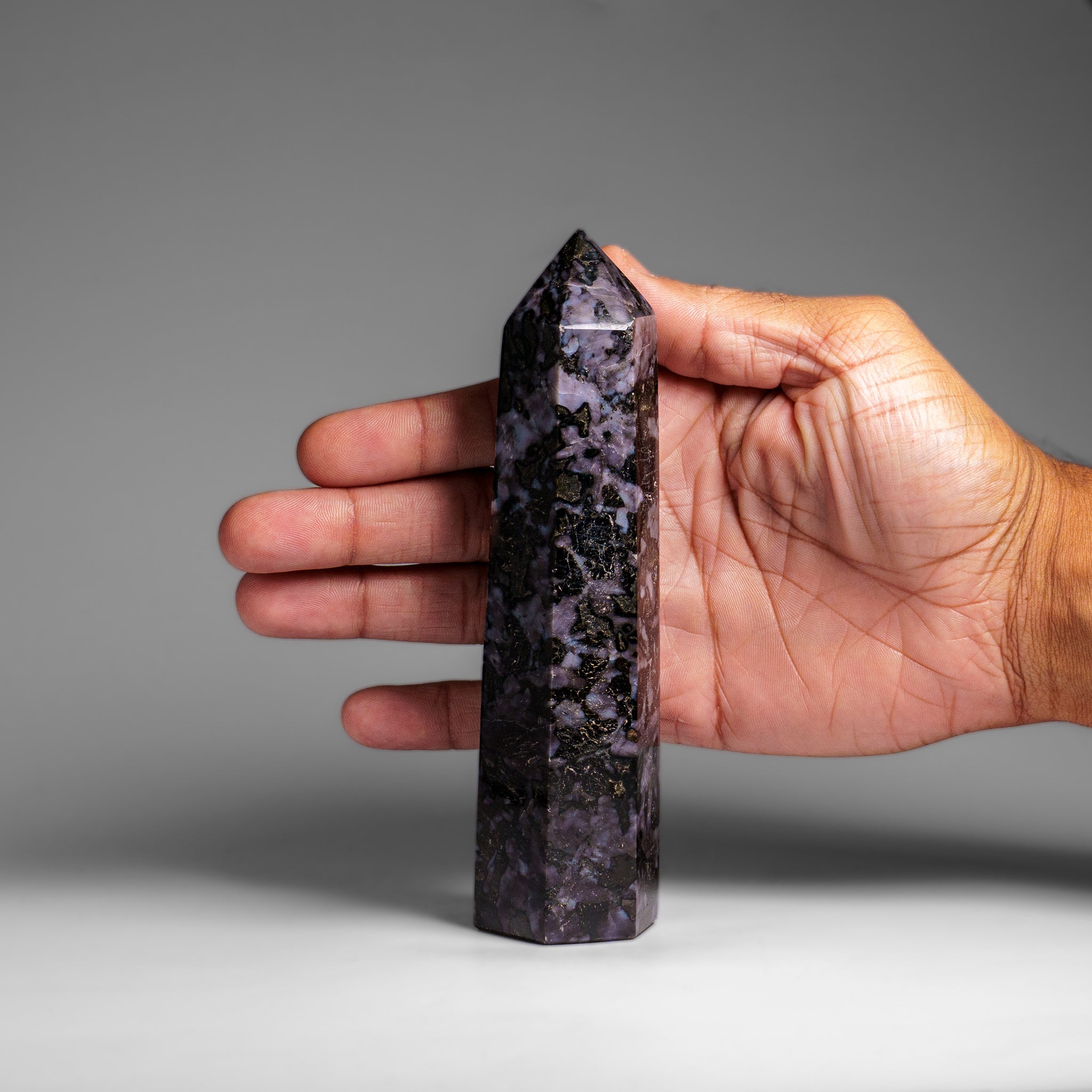 Genuine Polished Indigo Gabbro Point from Madagascar (1 lbs)