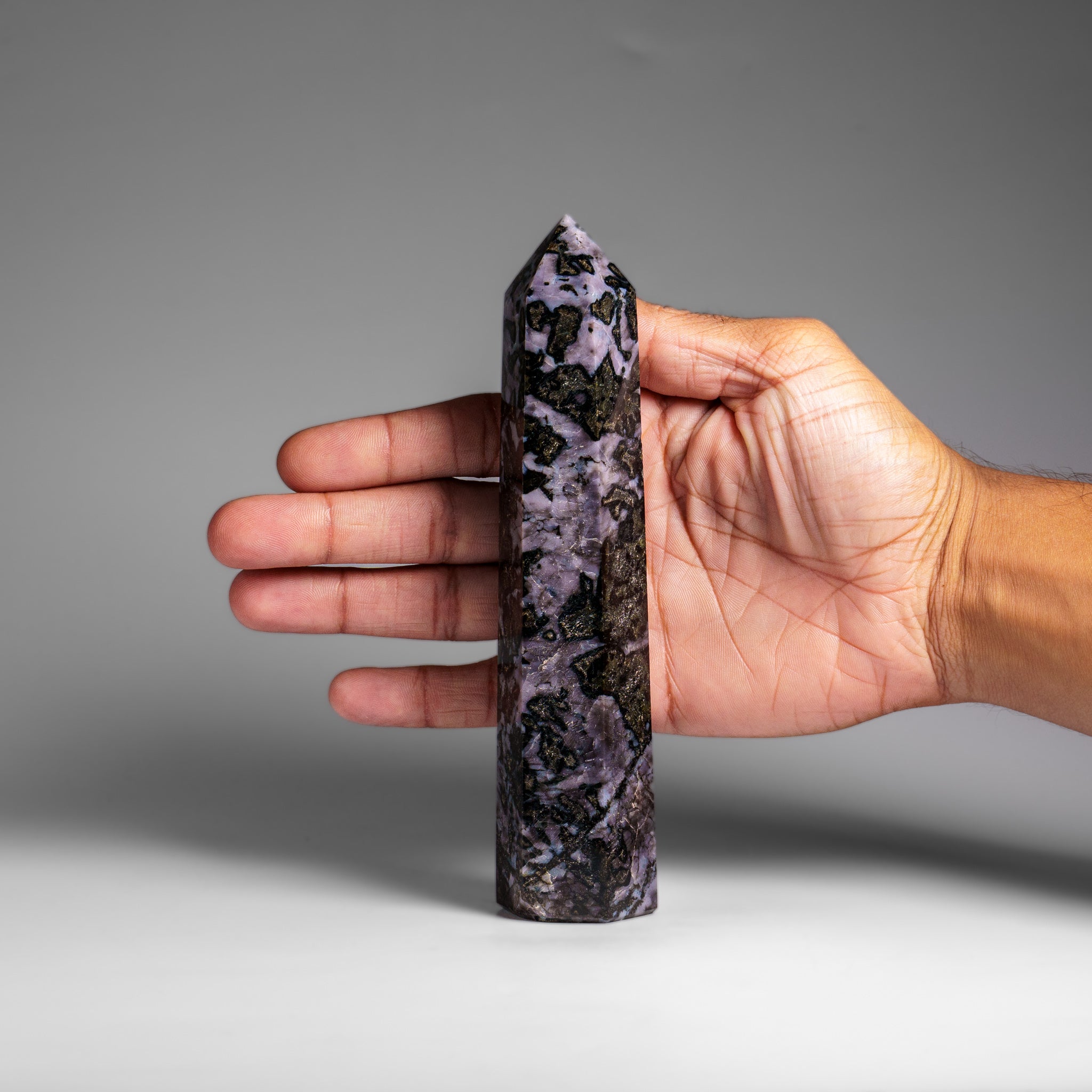 Genuine Polished Indigo Gabbro Point from Madagascar (.9 lbs)