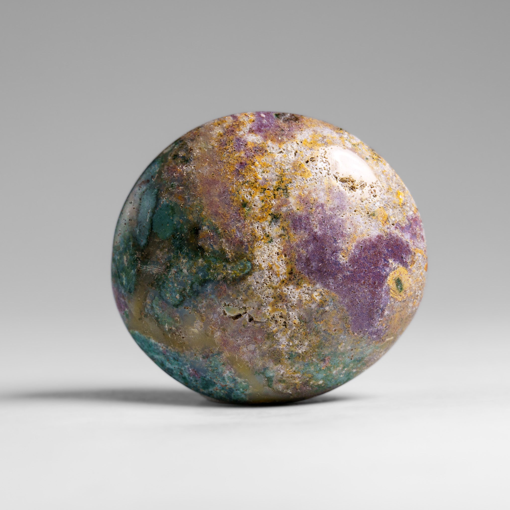 Genuine Polished Ocean Jasper Palm Stone