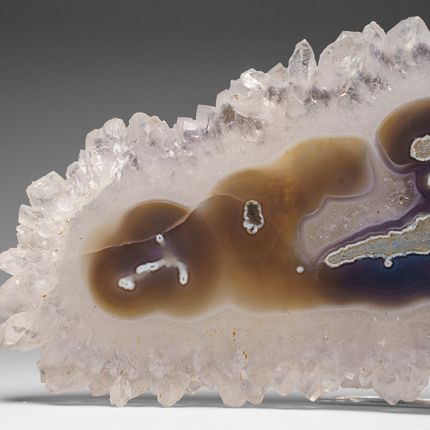 Quartz Stalactite Slice from Uruguay (1.35 lbs)