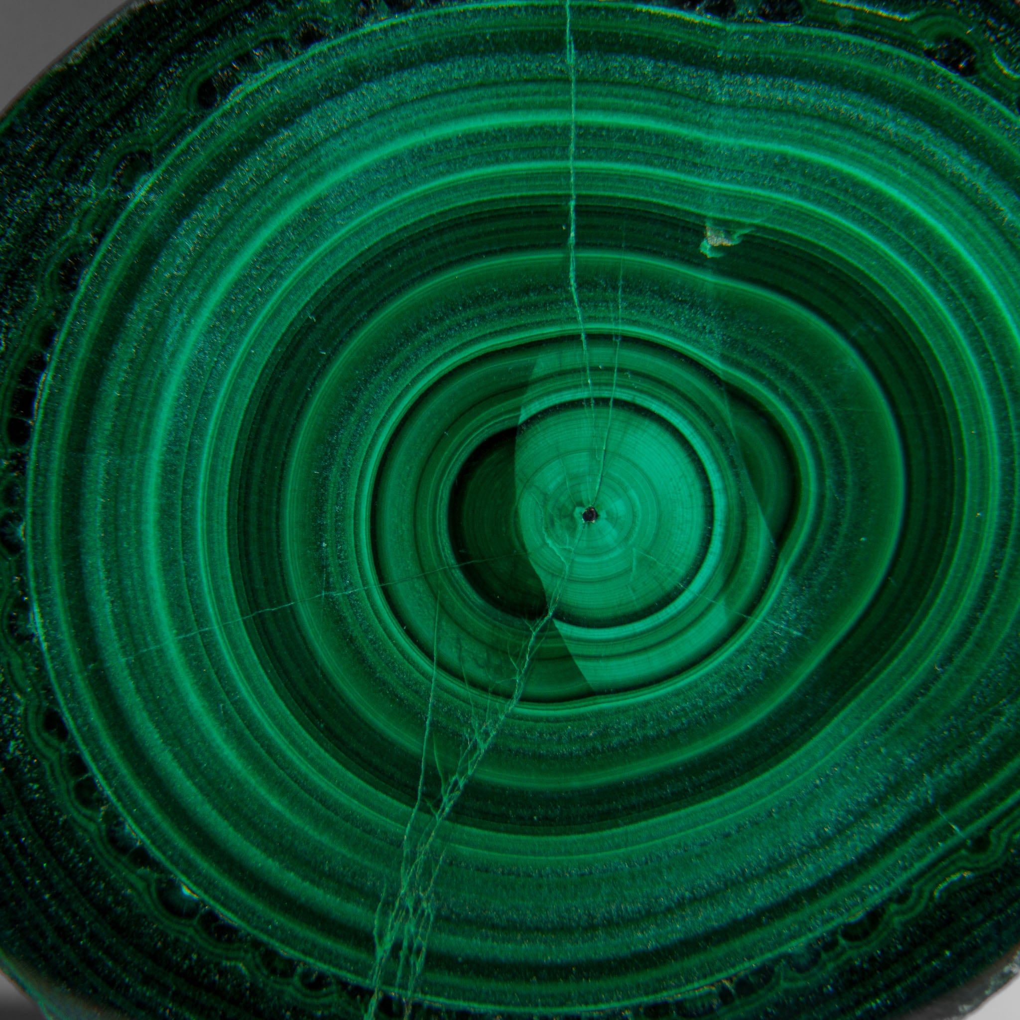 Genuine Polished Malachite Stalactite Slice (139.5 grams)