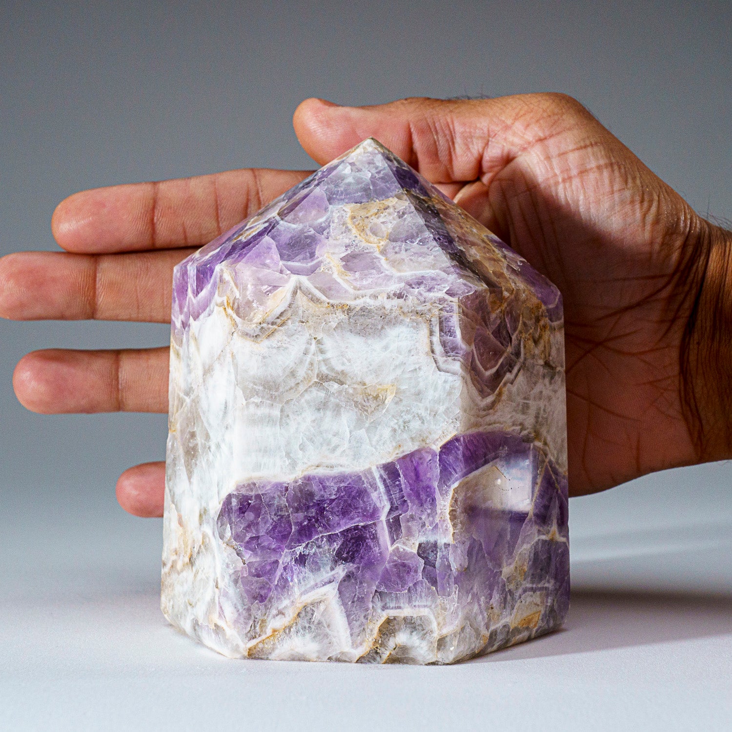 Genuine Polished Amethyst Obelisk From Brazil (3 lbs)