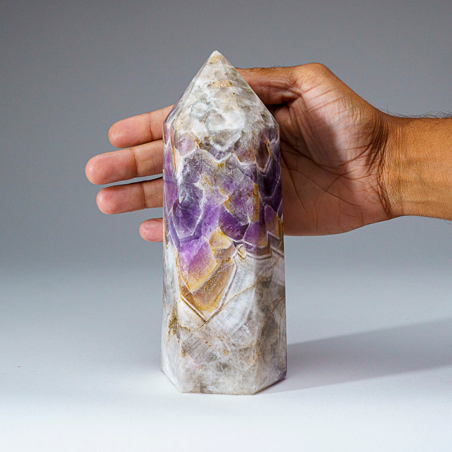 Genuine Polished Amethyst Obelisk From Brazil (3.3 lbs)