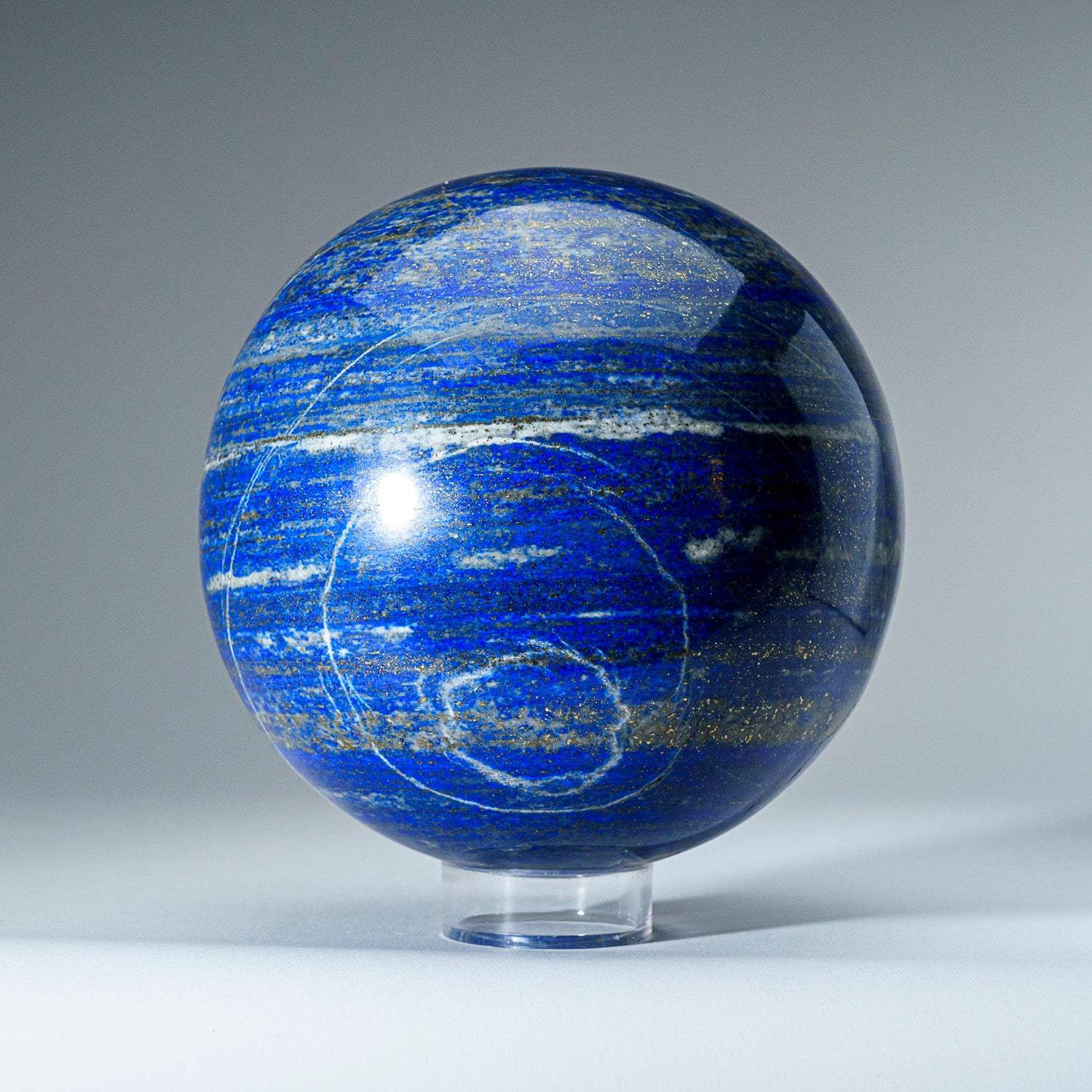 Polished Lapis Lazuli Sphere from Afghanistan (6", 11.5 lbs)