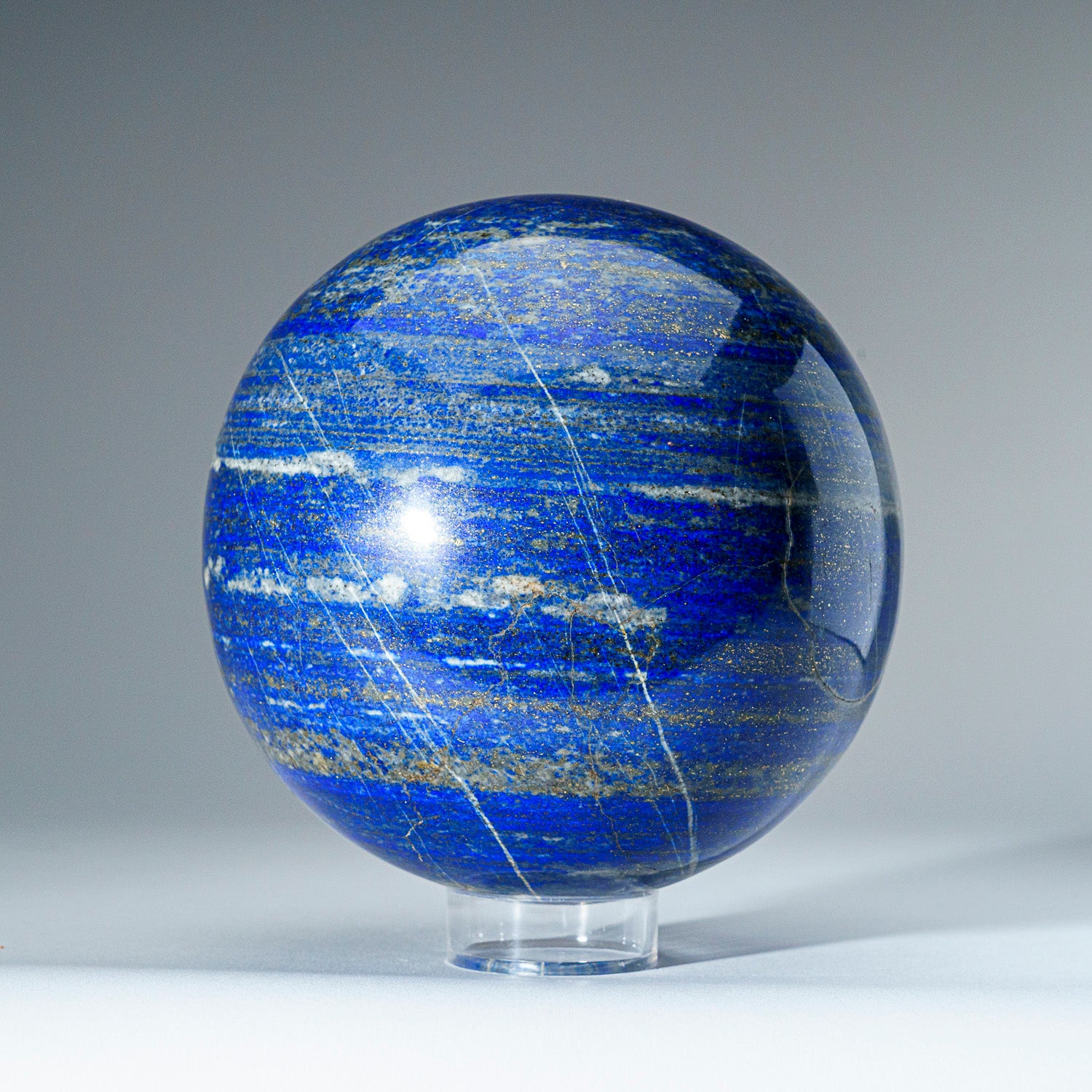 Polished Lapis Lazuli Sphere from Afghanistan (6", 11.5 lbs)