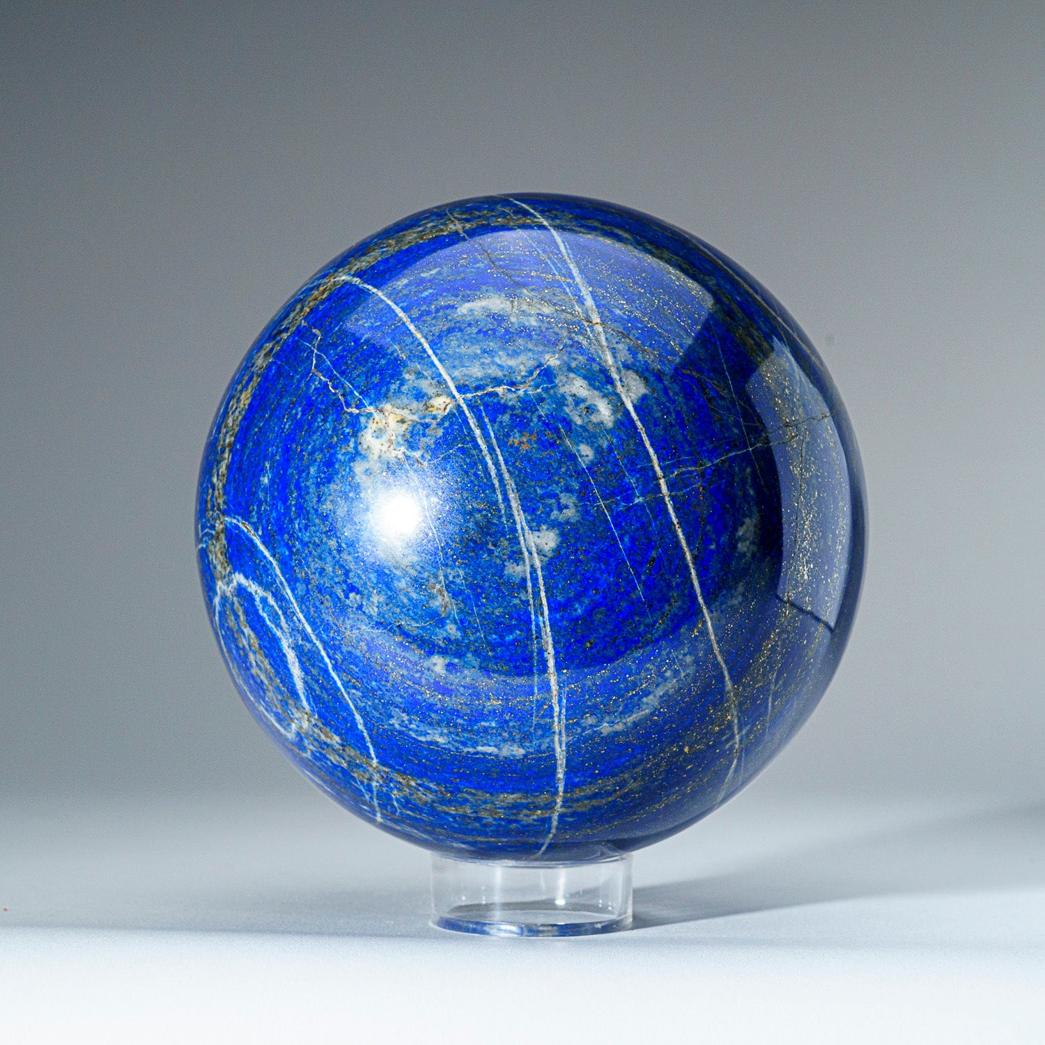 Polished Lapis Lazuli Sphere from Afghanistan (6", 11.5 lbs)