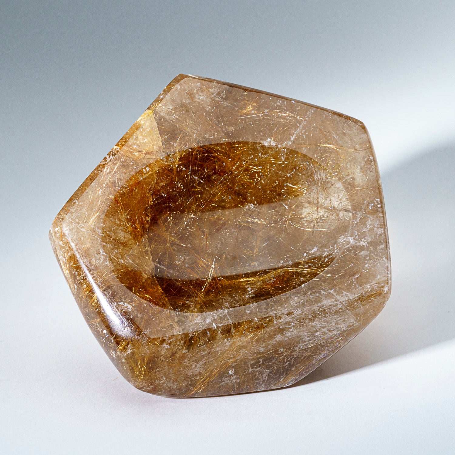 Genuine Polished Rutile Quartz Soap Dish from Brazil (2.5 lbs)