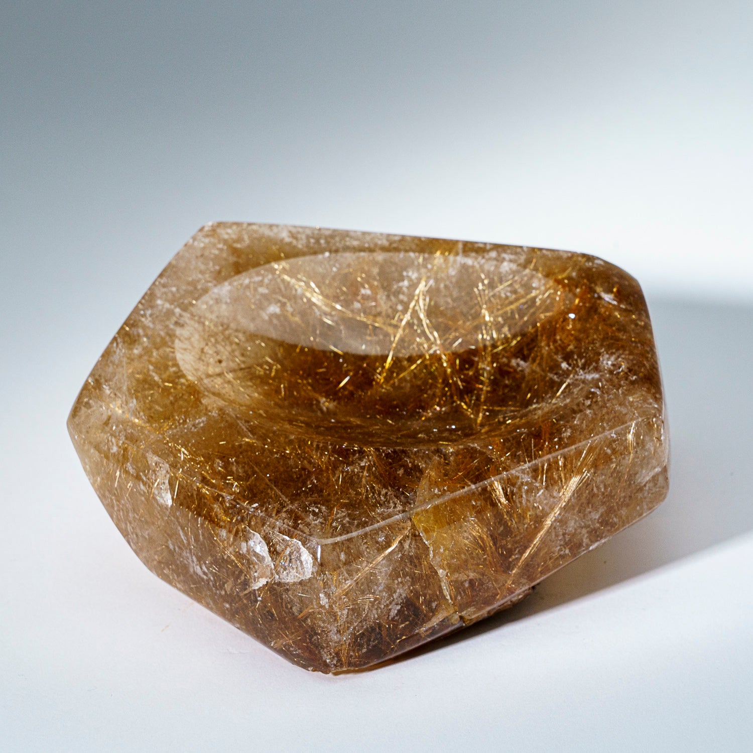 Genuine Polished Rutile Quartz Soap Dish from Brazil (2.5 lbs)