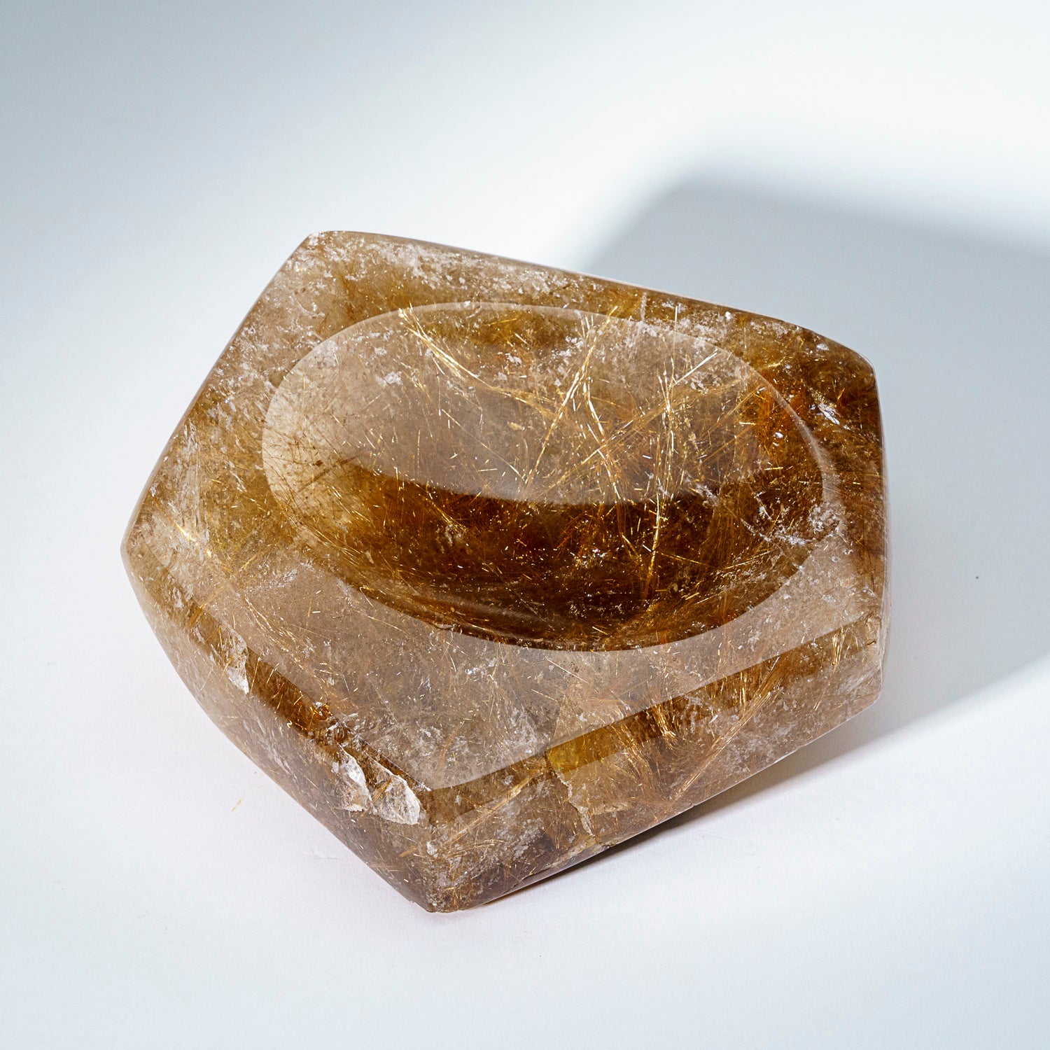 Genuine Polished Rutile Quartz Soap Dish from Brazil (2.5 lbs)