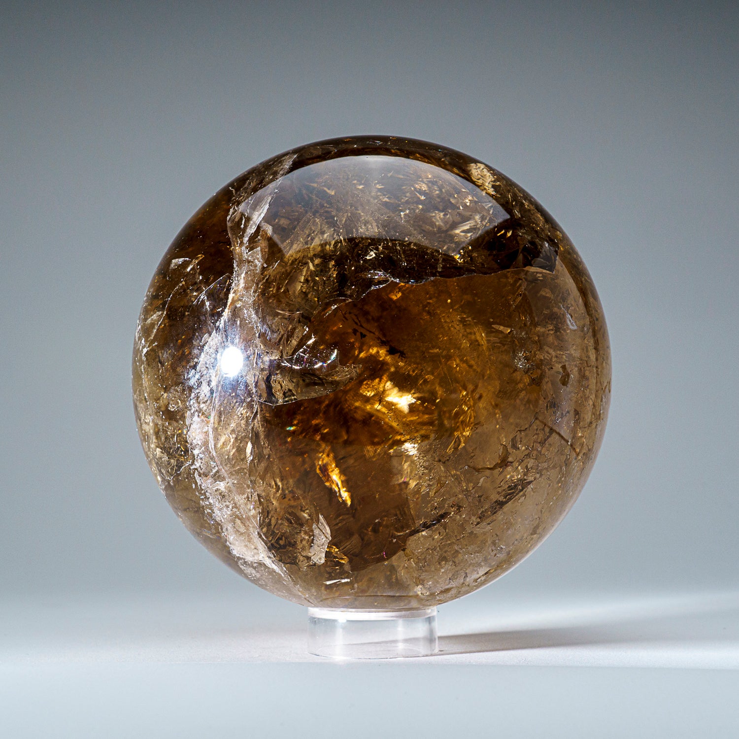 Genuine Polished Smoky Quartz Sphere (7", 13 lbs)