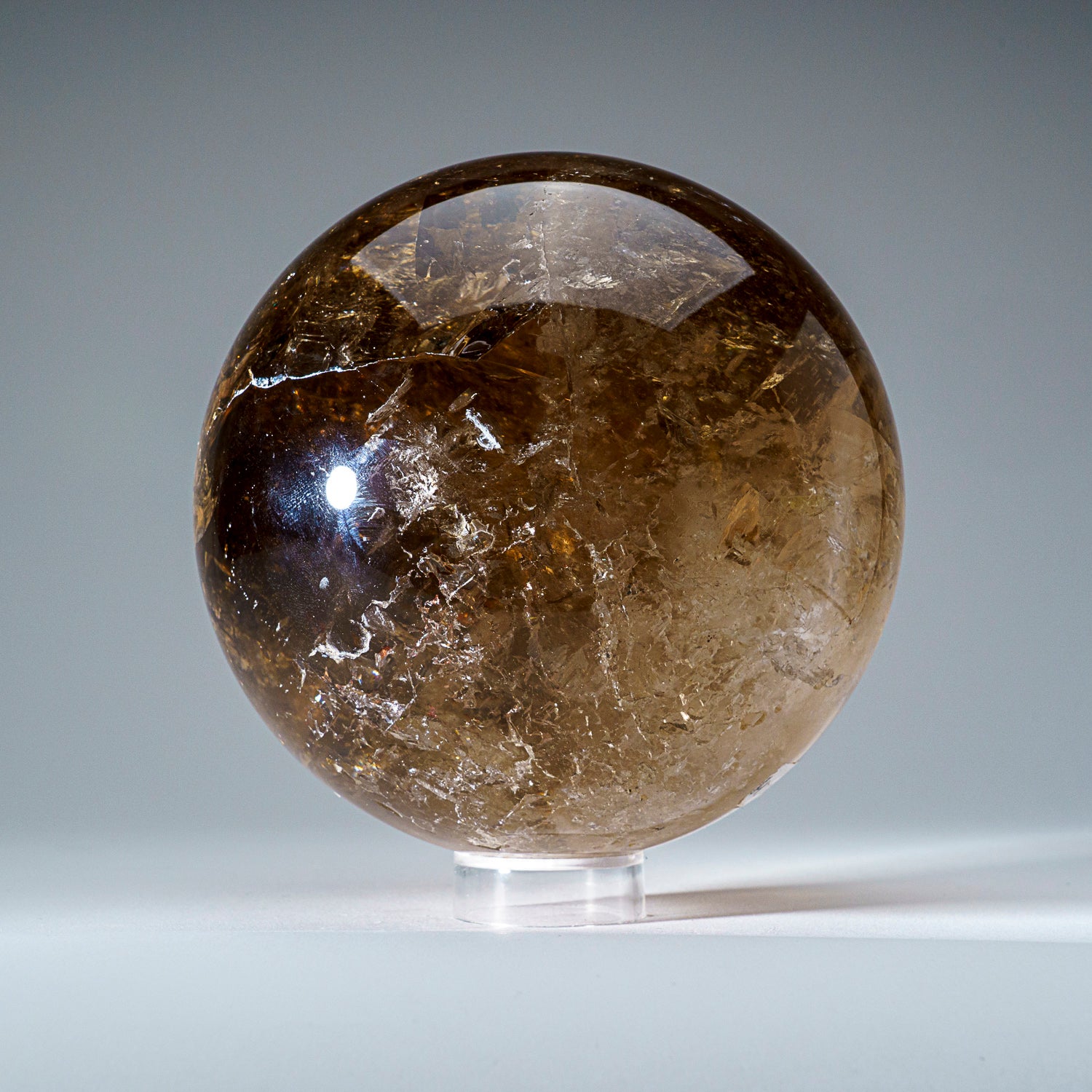 Genuine Polished Smoky Quartz Sphere (7", 13 lbs)