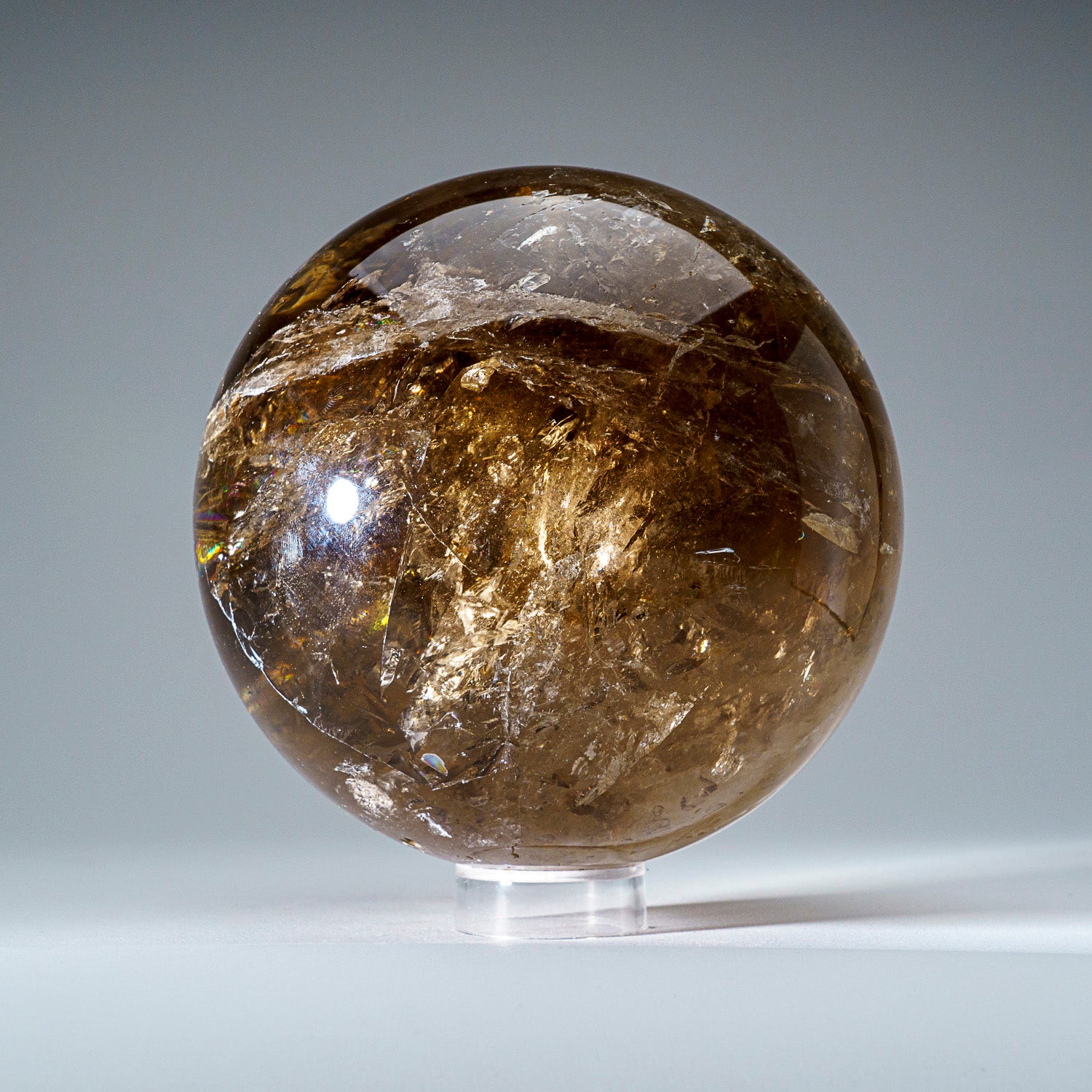 Genuine Polished Smoky Quartz Sphere (7", 13 lbs)