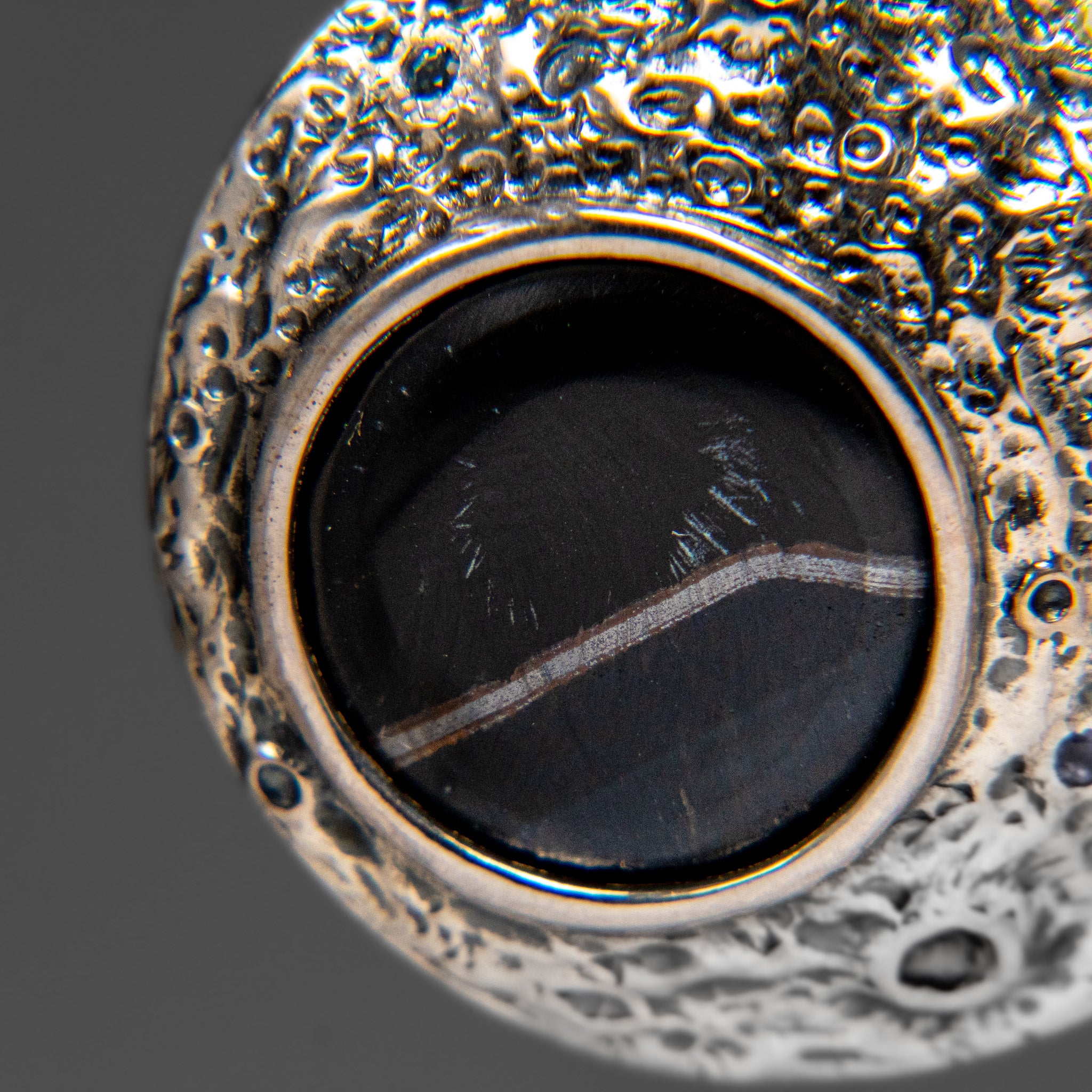 Genuine Onyx Crescent Moon Pendant with 18" Sterling Silver Chain