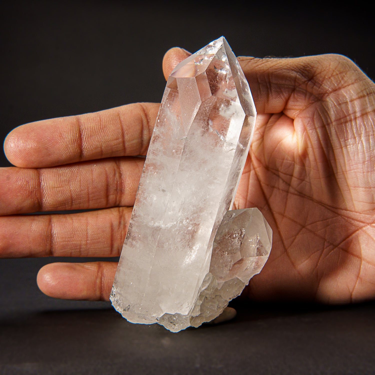 Genuine Clear Quartz Crystal Cluster Point from Brazil (226 grams)