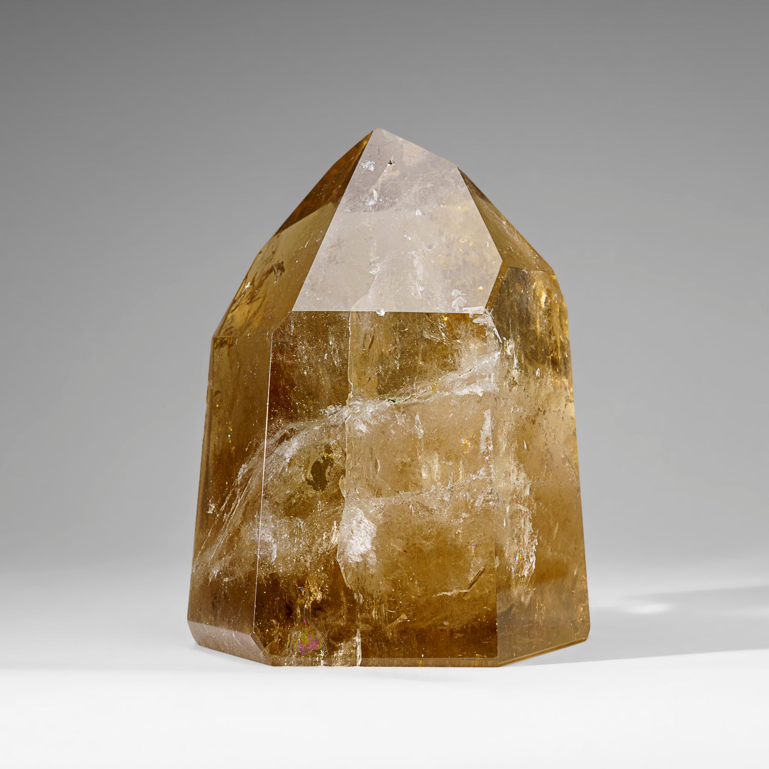 Genuine polished Citrine Crystal Point from Brazil (7.2 lbs)