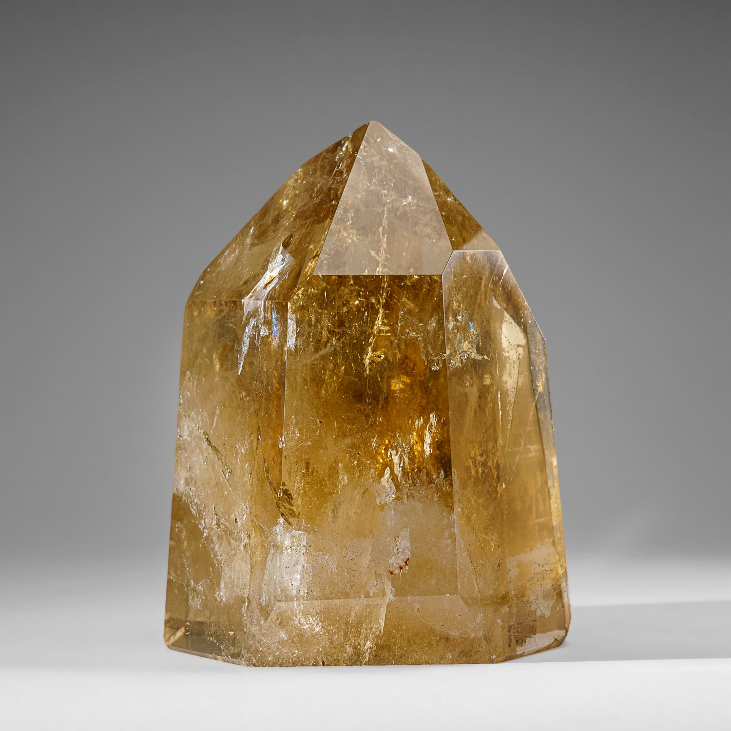 Genuine polished Citrine Crystal Point from Brazil (7.2 lbs)