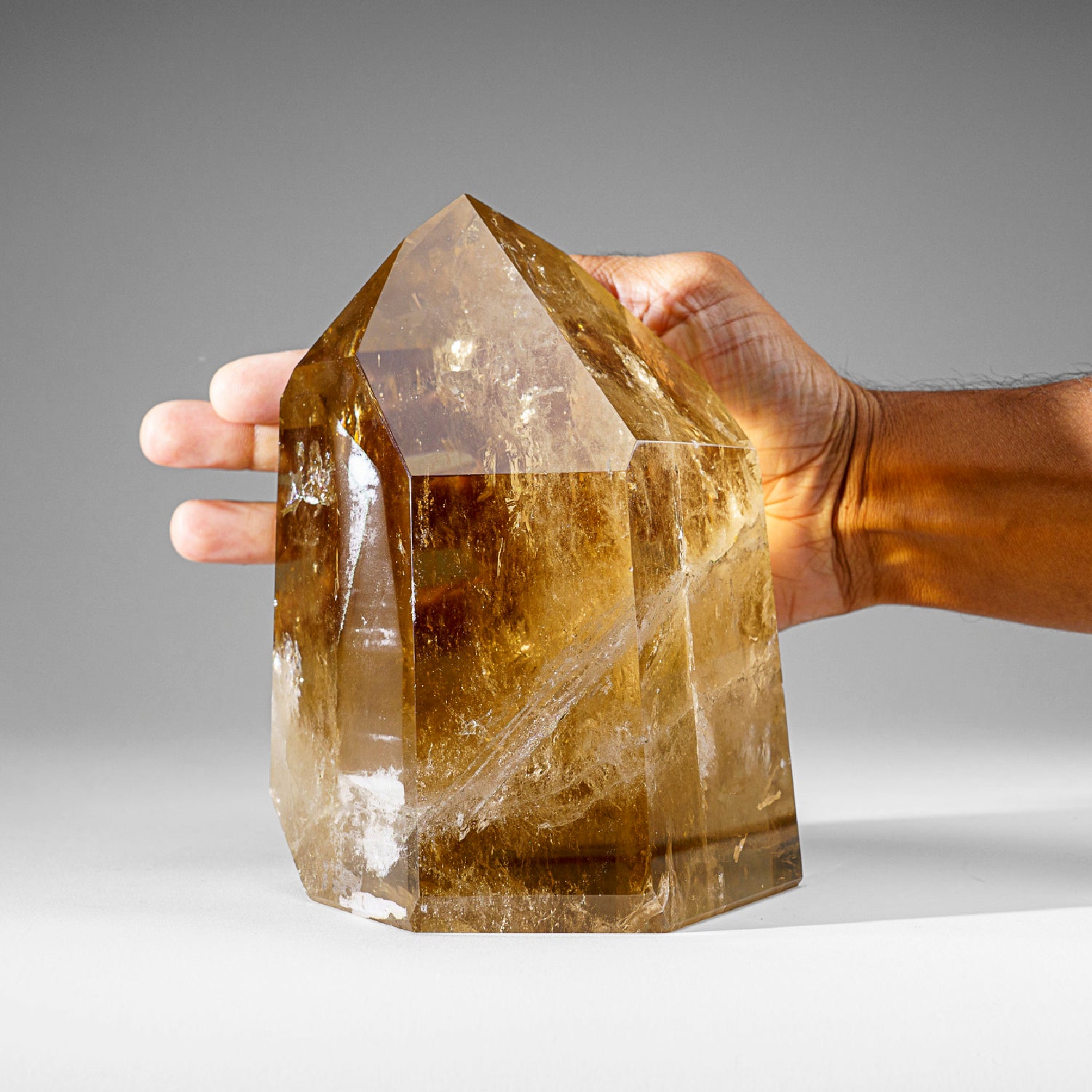 Genuine polished Citrine Crystal Point from Brazil (7.2 lbs)