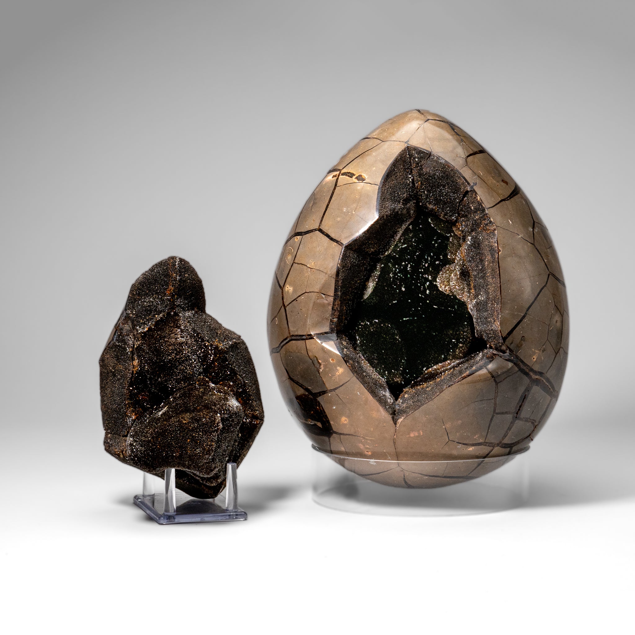 Polished Septarian Druzy Geode Egg from Madagascar (30.5 lbs)