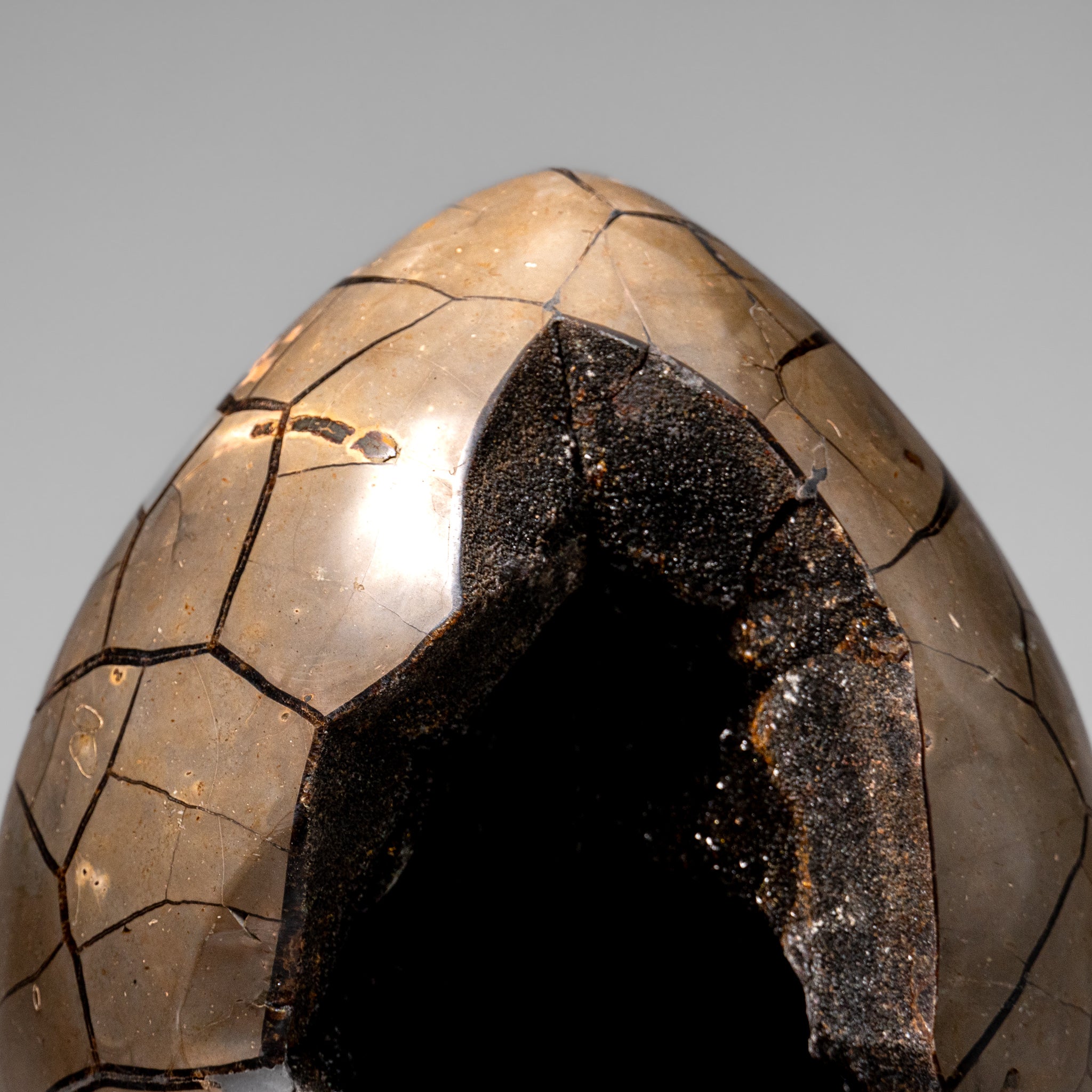 Polished Septarian Druzy Geode Egg from Madagascar (30.5 lbs)