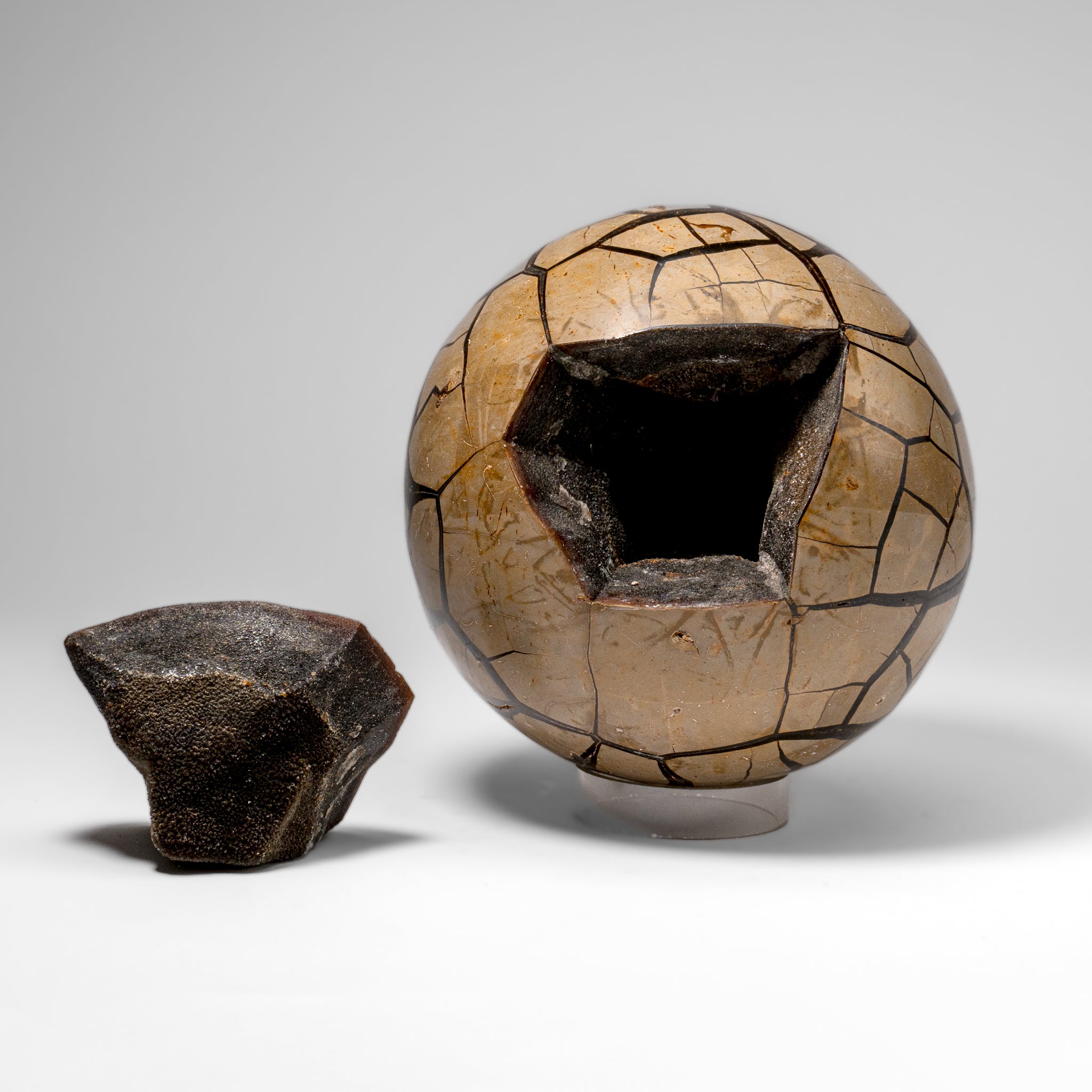 Septarian Druzy Geode Sphere from Madagascar (16.5 lbs)