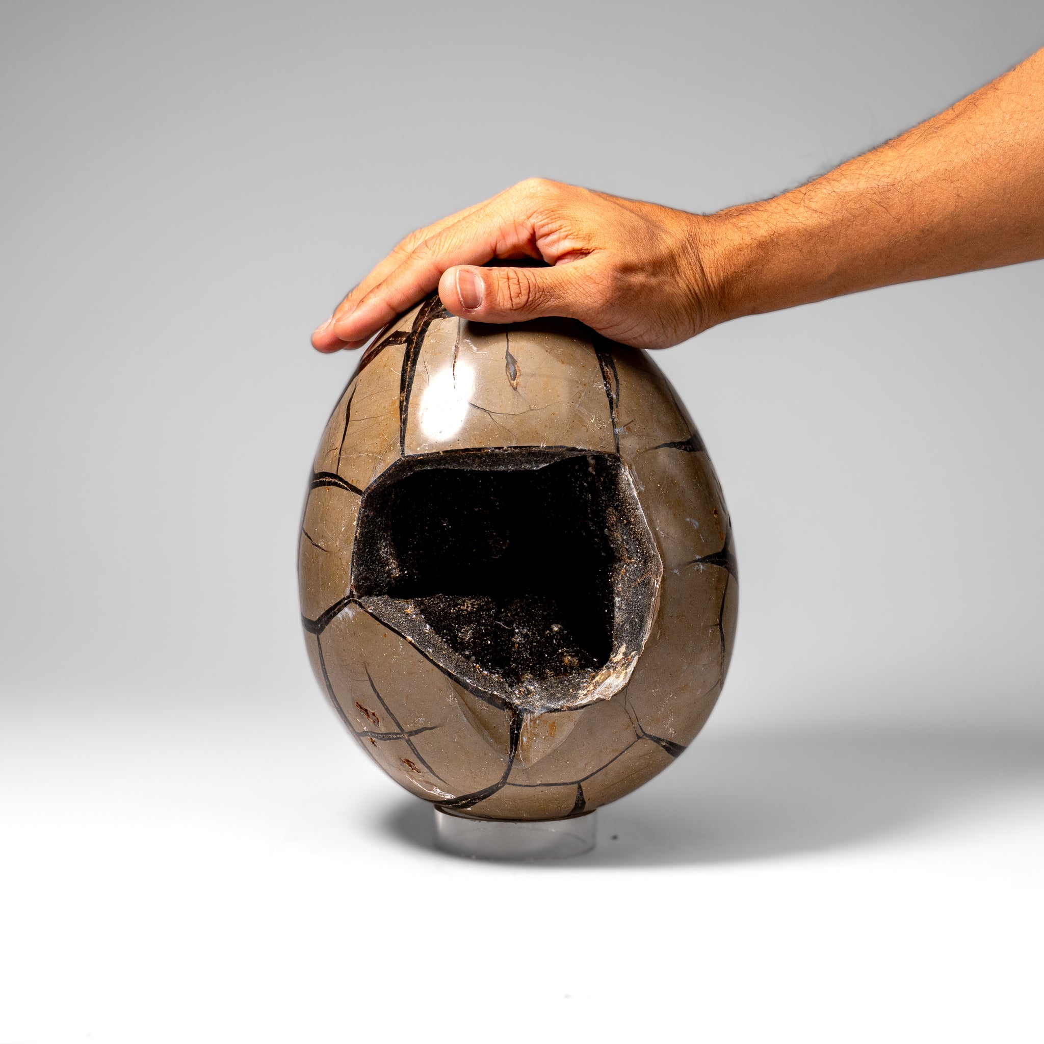 Polished Septarian Druzy Geode Egg from Madagascar (20 lbs)