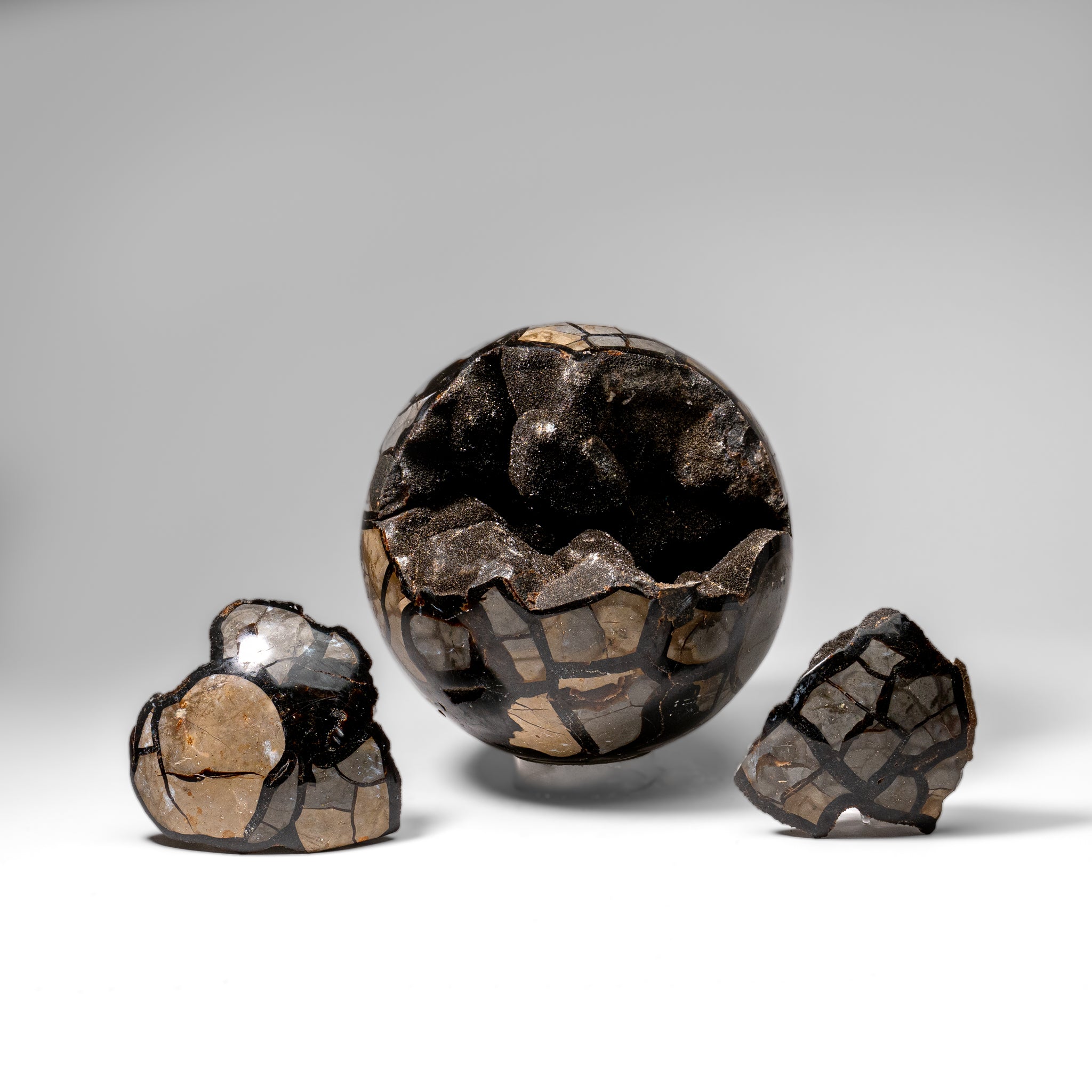 Septarian Druzy Geode Sphere from Madagascar (24.5 lbs)