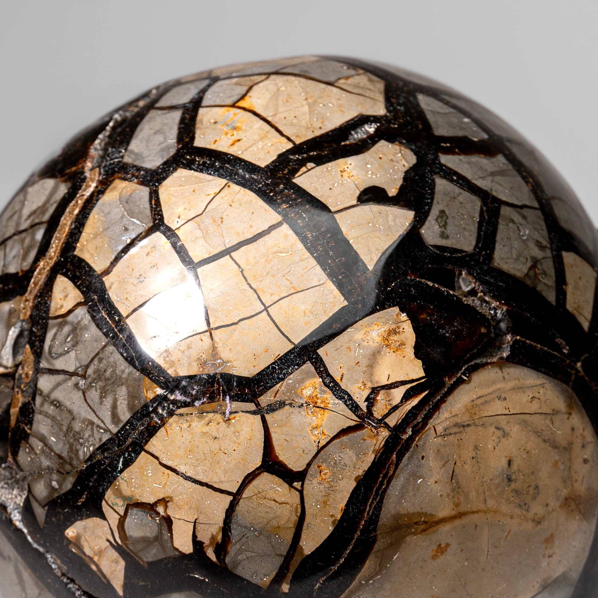 Septarian Druzy Geode Sphere from Madagascar (24.5 lbs)