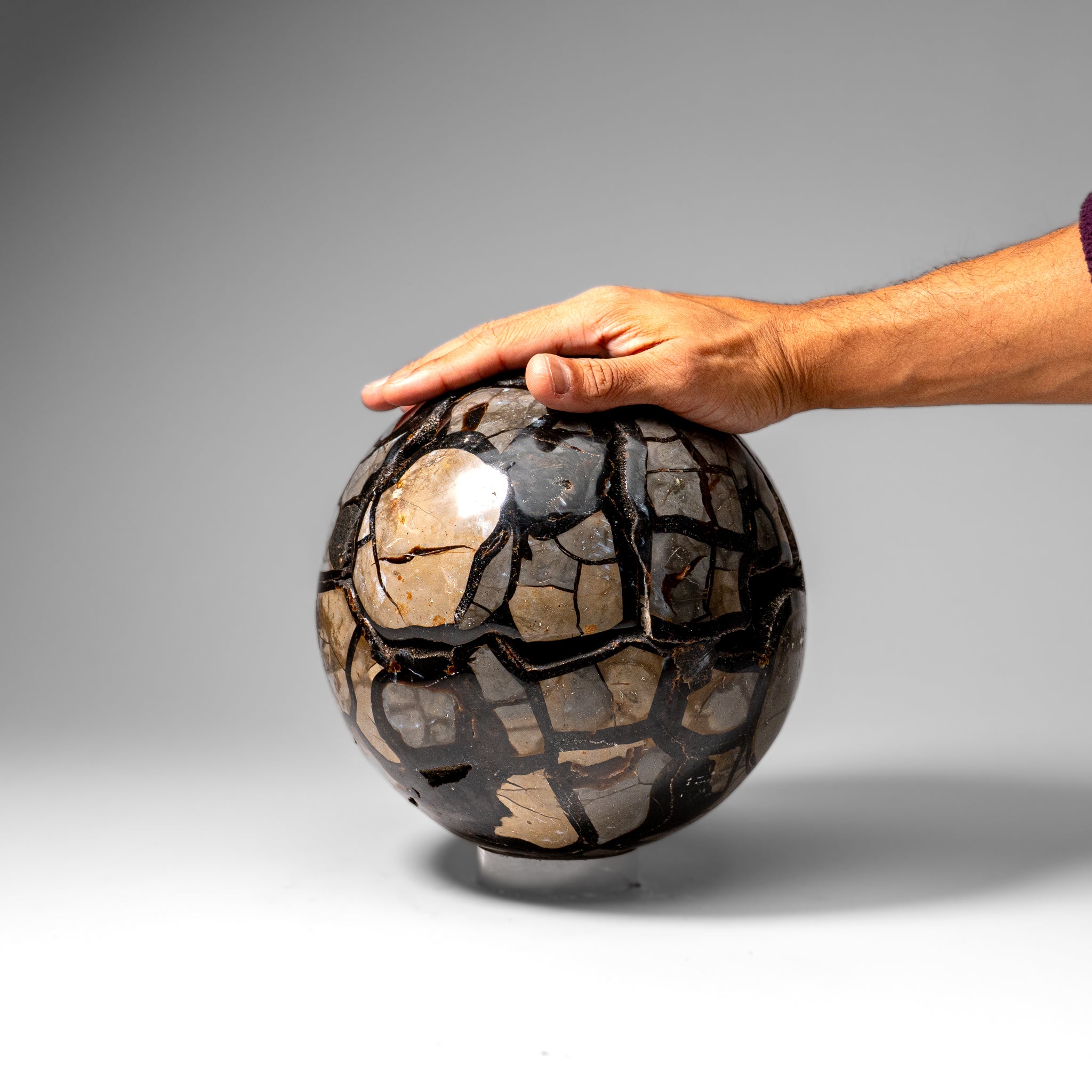 Septarian Druzy Geode Sphere from Madagascar (24.5 lbs)