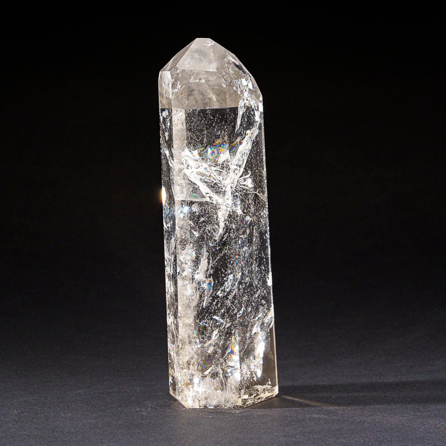 Genuine Polished Clear Quartz Point From Brazil (1.6 lbs)