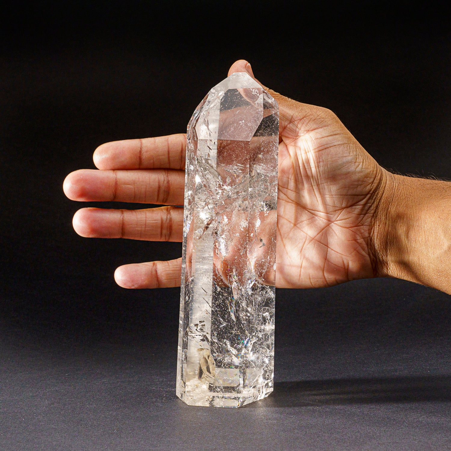 Genuine Polished Clear Quartz Point From Brazil (1.6 lbs)