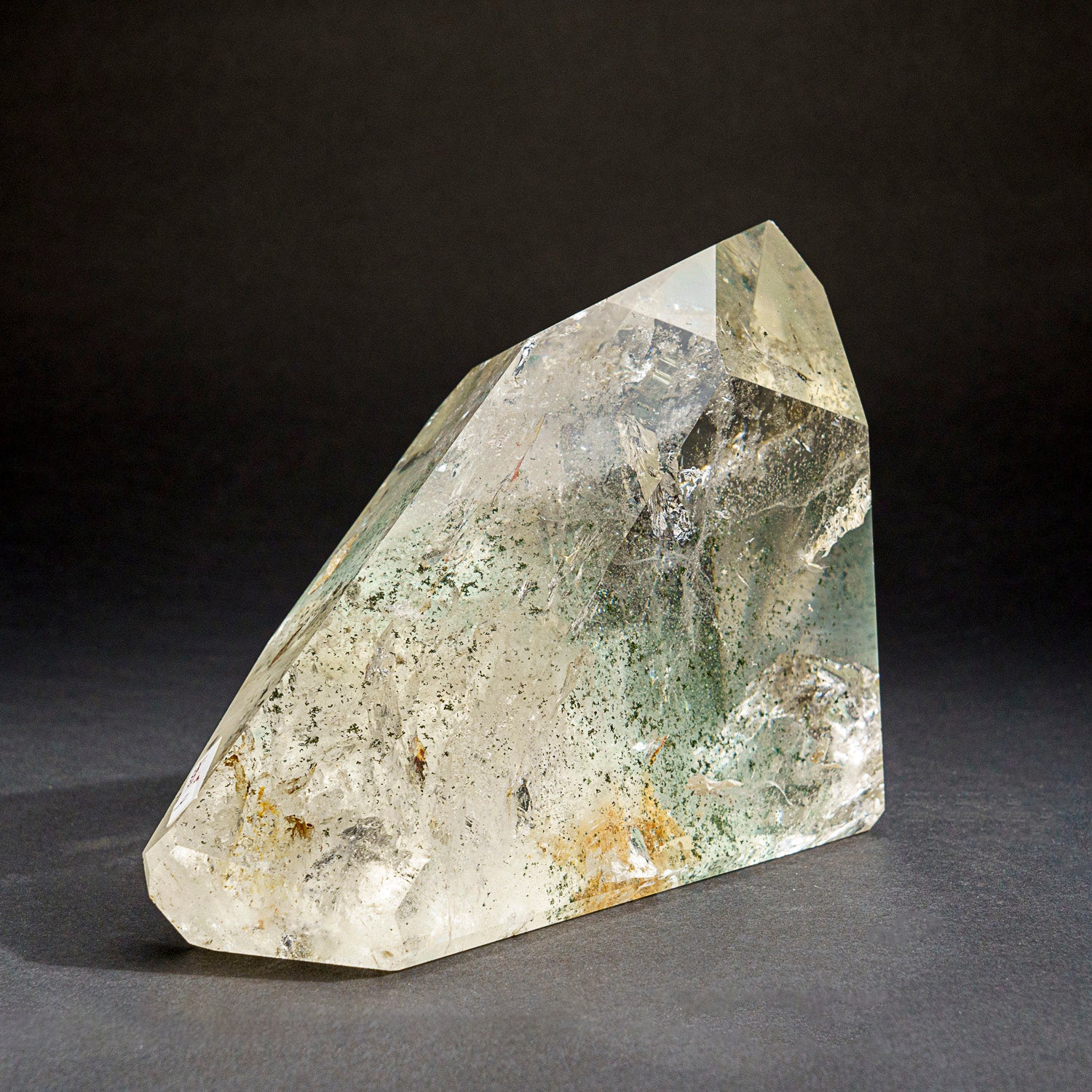 Genuine Polished Chlorite Quartz Point From Brazil (7.8 lbs)